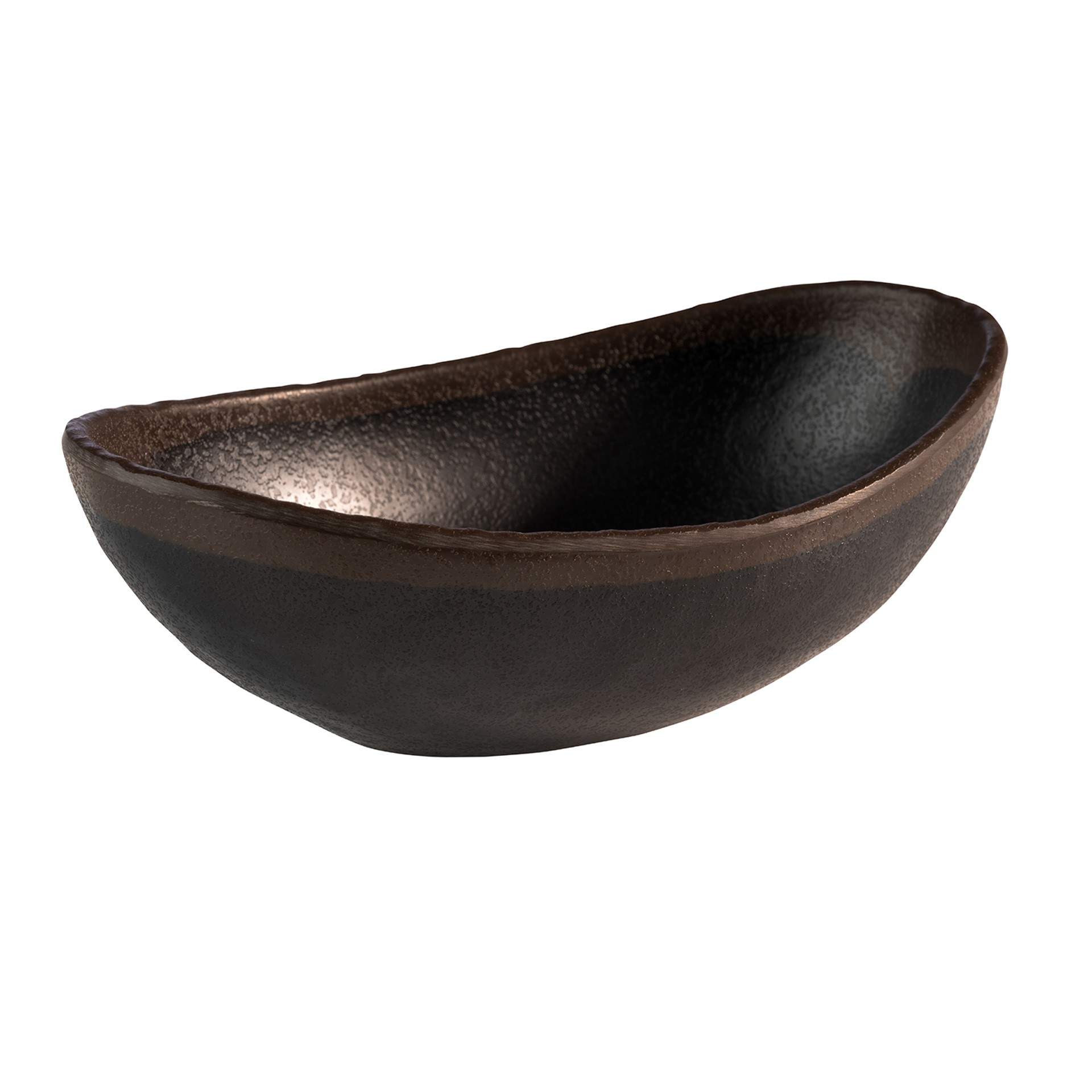 Schale - stilvoll präsentieren - Serie Marone - schwarz - längs - Abm. 16,5 x 10 x 5,5 cm - Inhalt 0,25 l - Melamin - 84731-B