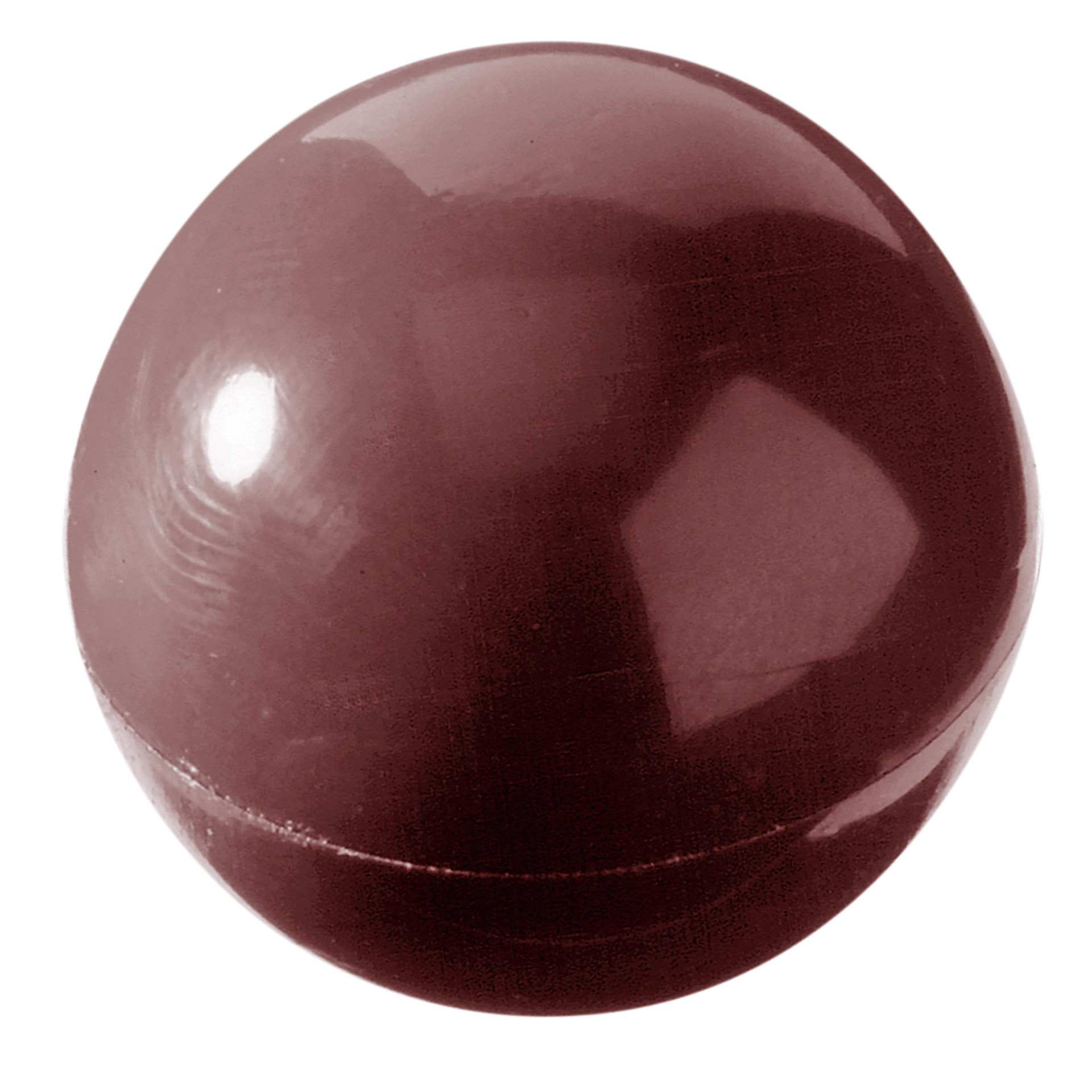 Schokoladen-Form - Halbkugel Ø 30 mm - Abm. 27,5 x 13,5 x 2,4 cm - Polycarbonat - 421217-C