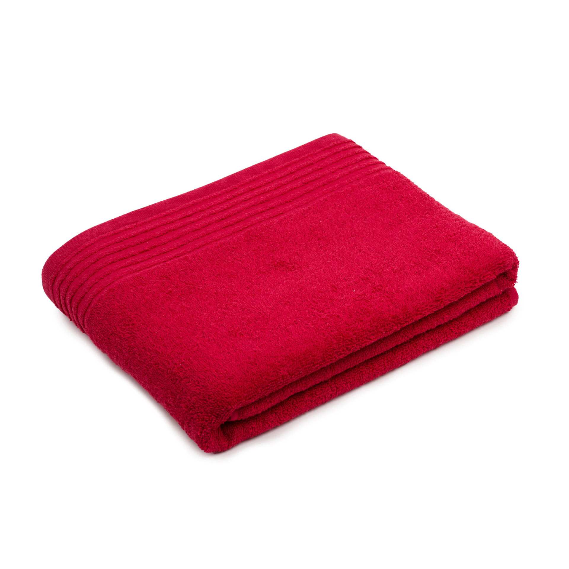 Badetuch - Serie Frottier-Hamburg - rot - Abm. 100 x 150 cm - Baumwolle - 168-37-6-D