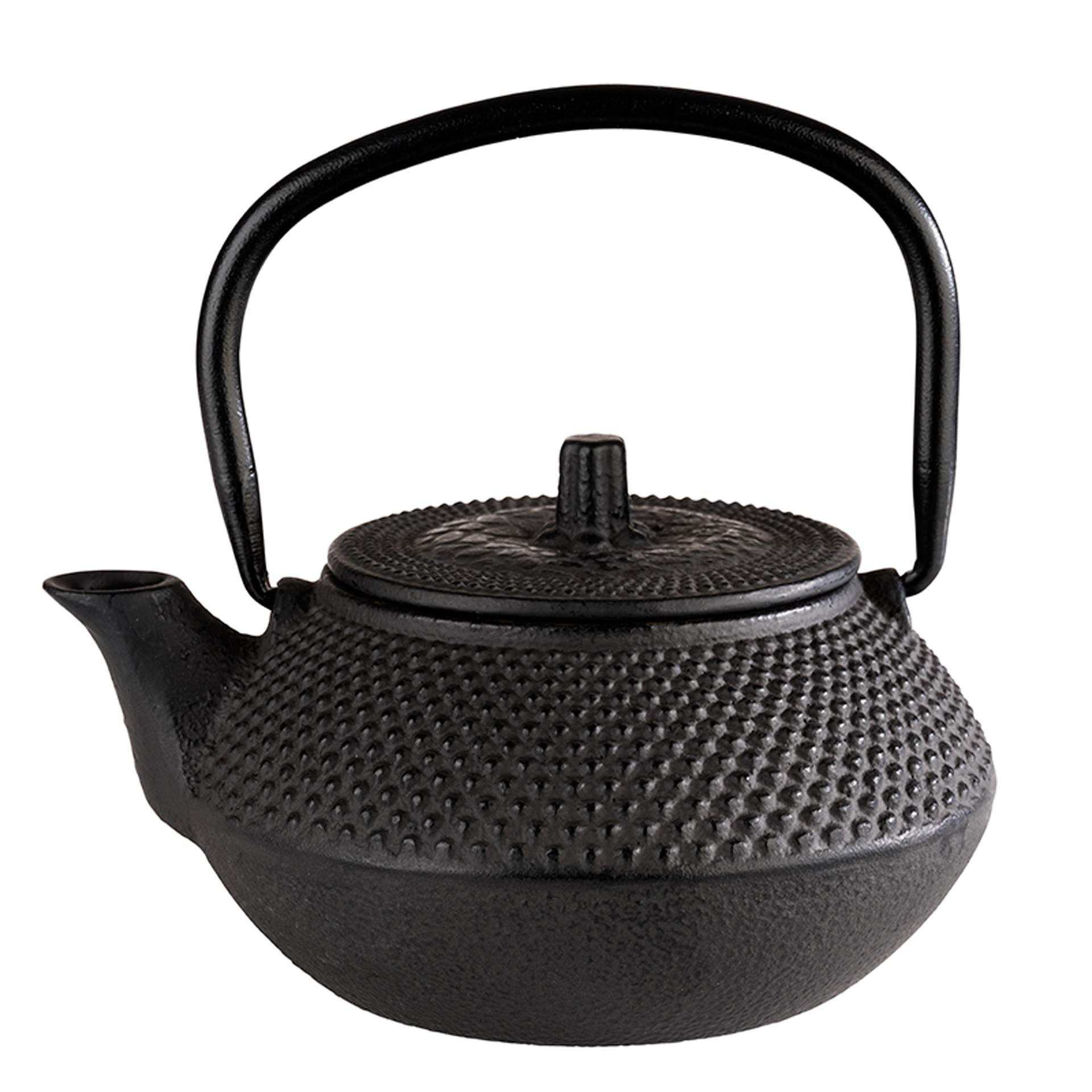 Teekanne - Serie Asia - schwarz - rund - Abm. 12,5 x 11 x 12,5 cm - Inhalt 0,30 l - Eisen - 10990-B