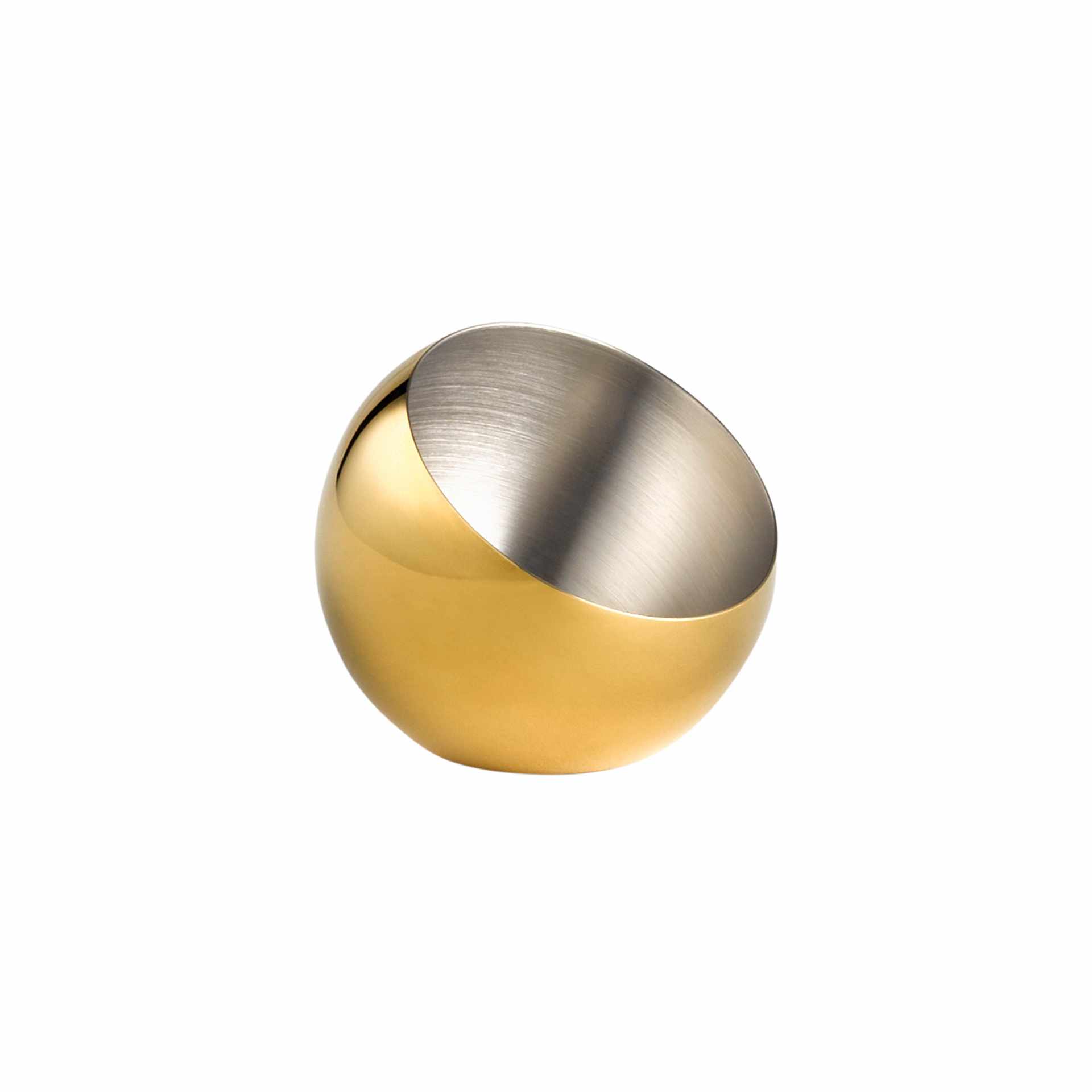 Schale - 3er Set - Serie Sphere - Gold-Look - rund - Höhe 7,0 cm - Ø 8 cm - Inhalt 0,10 l - Edelstahl - 40770-B