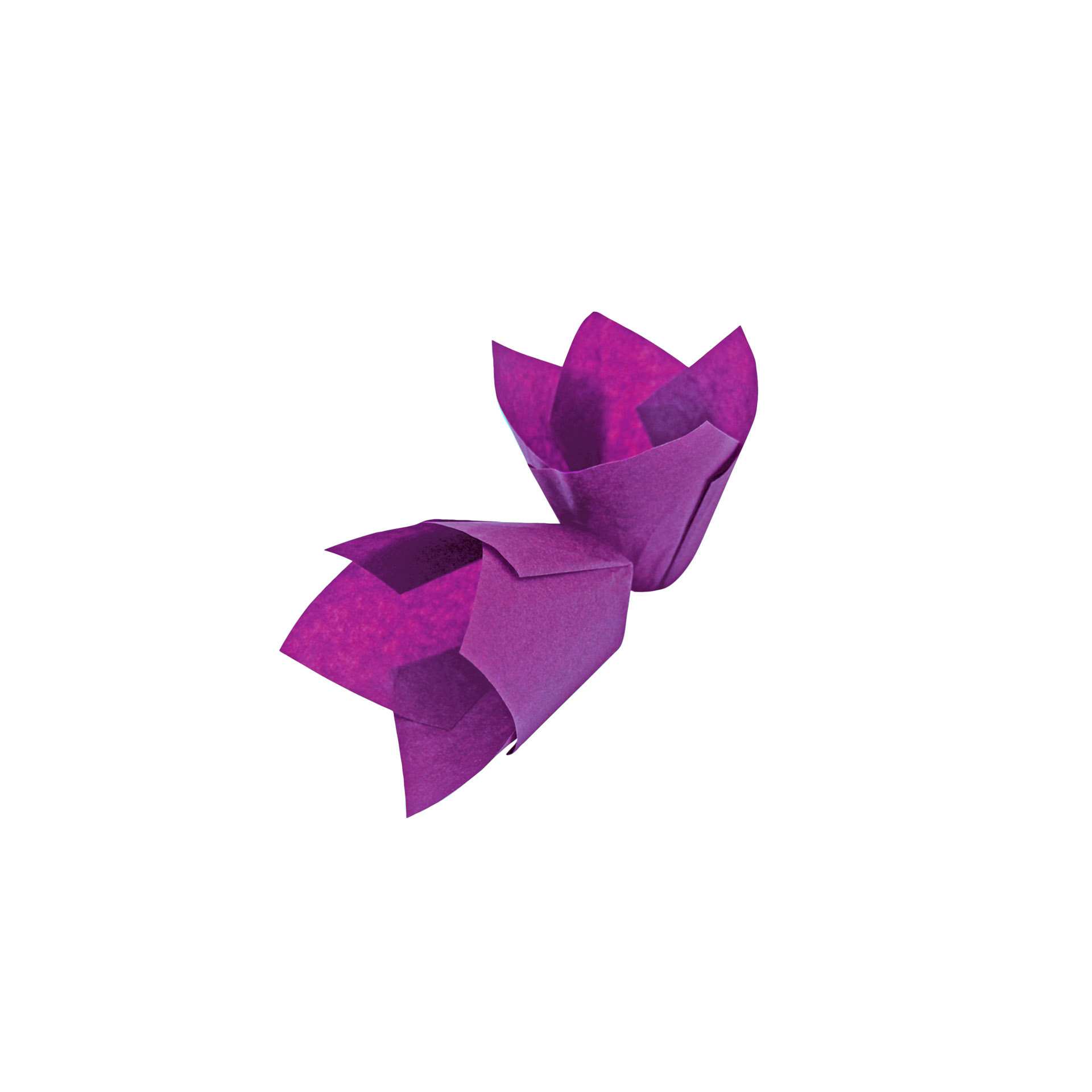 Muffinform - Muffin Form TULPE - violett - Abm. 5,0 x 3,8 x 5,5 cm - Pergamentersatz - 122274-C