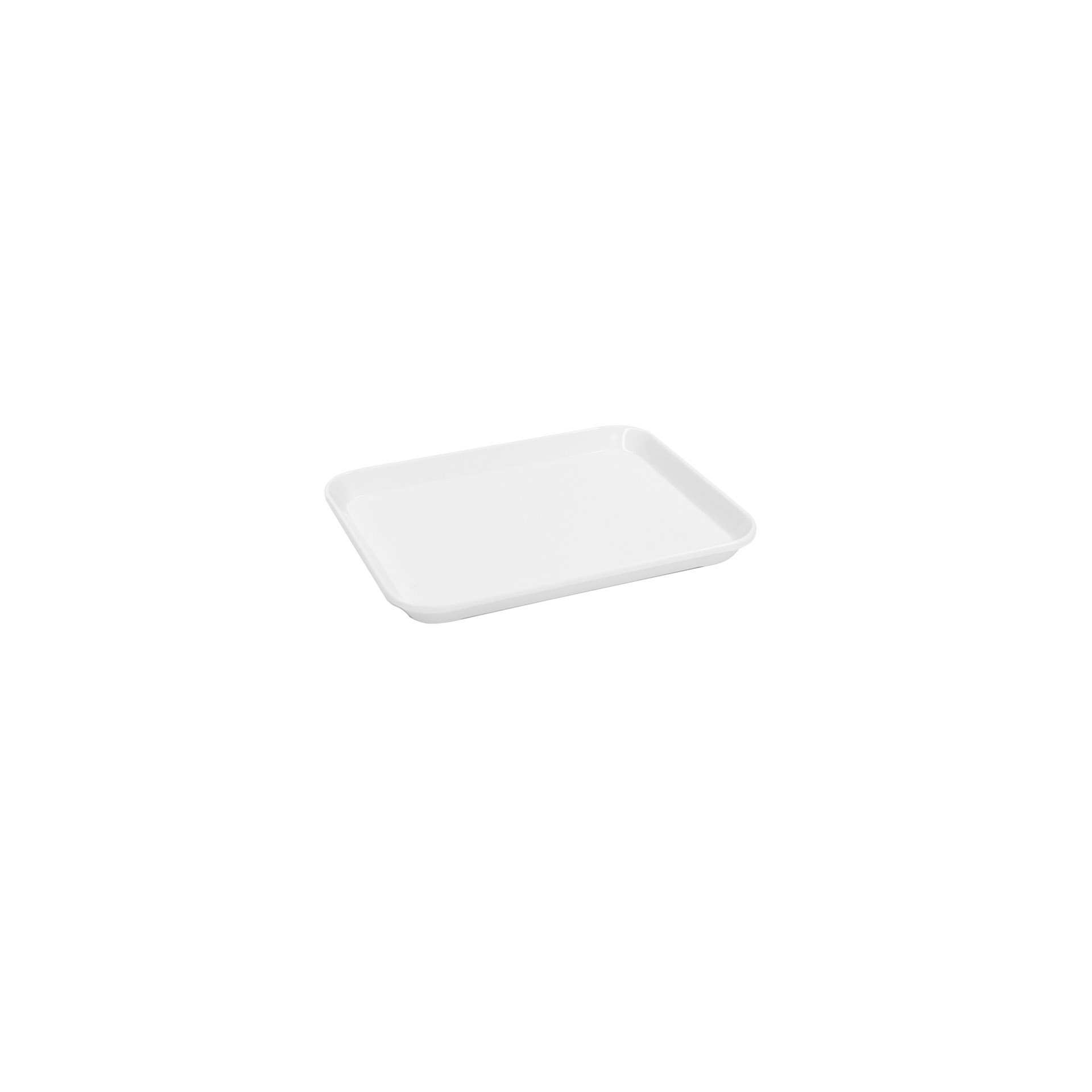 Auslagentablett - weiß - rechteckig - Abm. 19,0 x 15,0 x 1,7 cm - Melamin - 227004-C