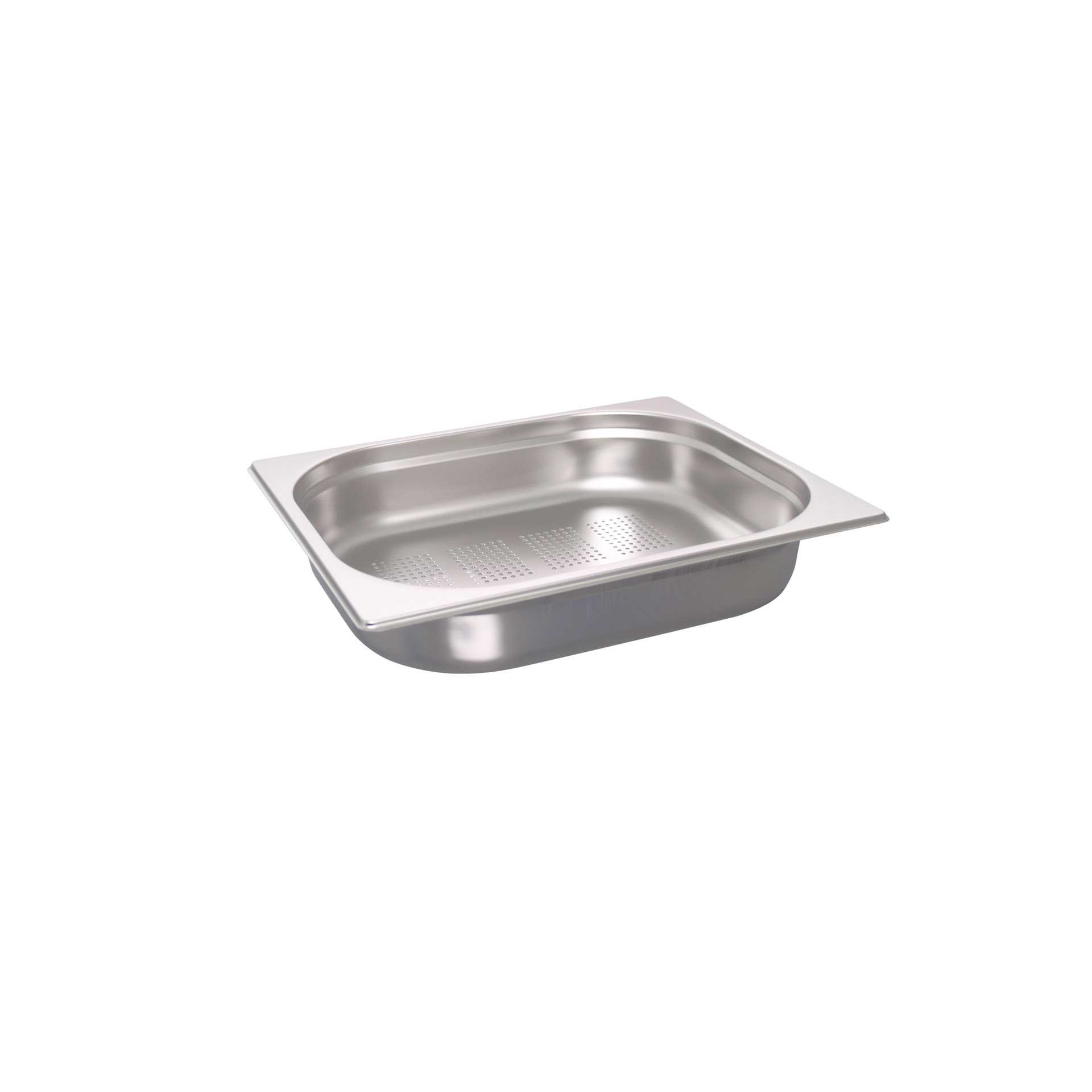 GN-Behälter - gelocht - Abm. 32,5 x 26,5 x 6,5 cm - Inhalt 3,8 l - GN 1/2 (325 x 265 mm) - 65 mm - Edelstahl - 530320-C