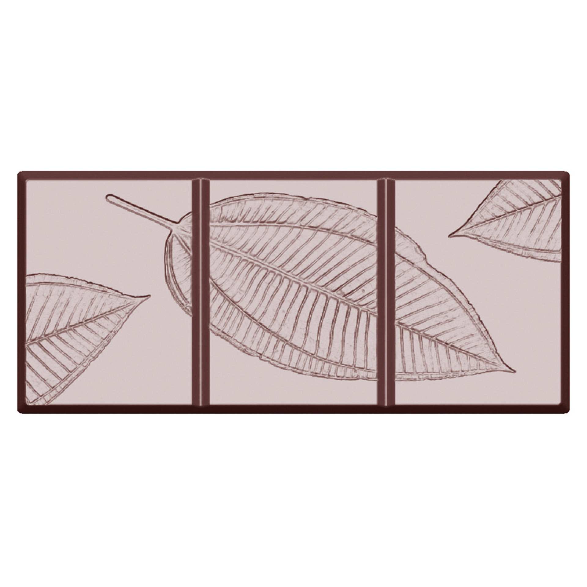 Schokoladen-Form - Tafelblatt - Abm. 27,5 x 13,5 x 2,4 cm - Polycarbonat - 421612-C