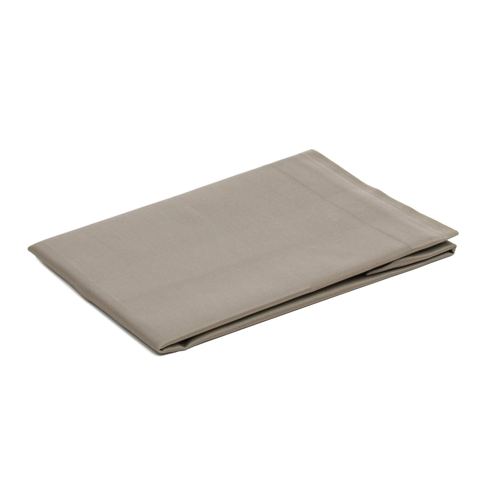Tischdecke - Atlaskante - Serie TOCCATA - taupe - Abm. 50 x 50 cm - Baumwolle - 3801-71-0505-D