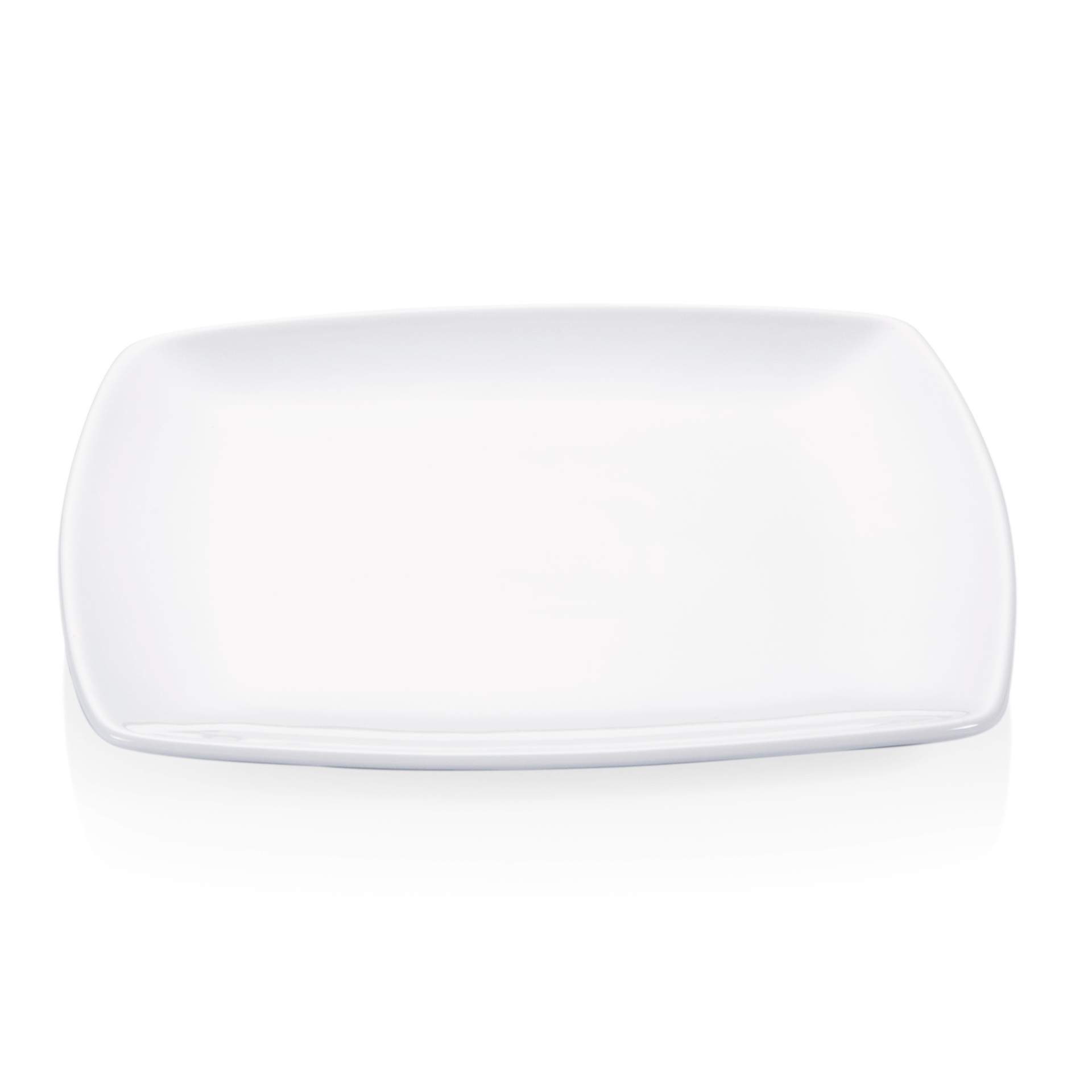 Teller (flach) - flache Ausführung - rechteckig - Abm. 21 x 21 cm - Porzellan - 4989210-A