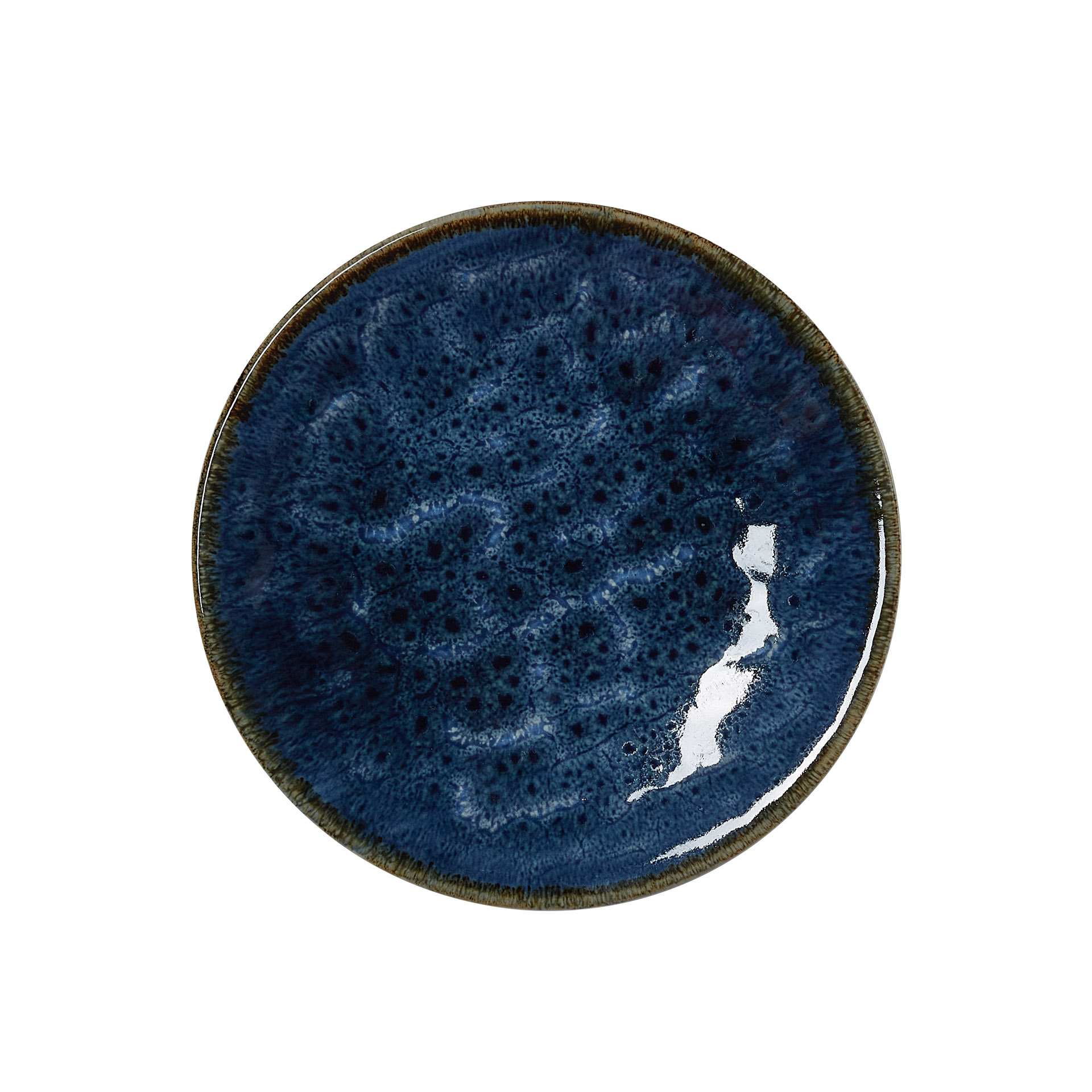 Teller (flach) - Set á 6 Stück - Serie Vida Dark Ocean - dark ocean - Höhe 2,0 cm - Ø 19,0 cm - Porzellan - 4881119-A
