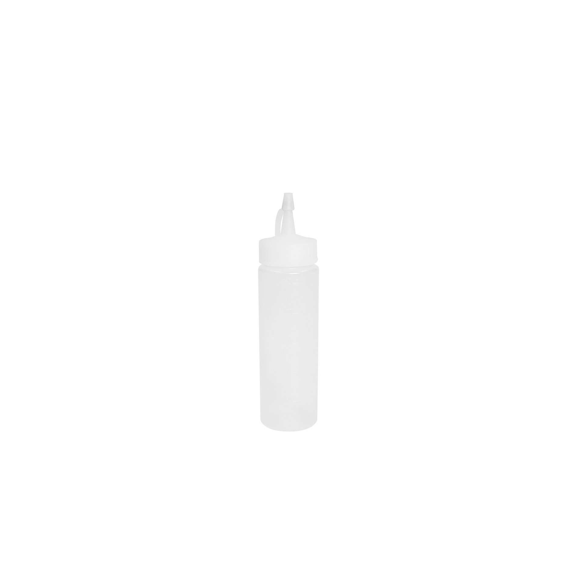 Spenderflasche - transparent - Abm. 5,2 x 5,2 x 19,5 cm - Inhalt 0,25 l - Polypropylen - 200490-C