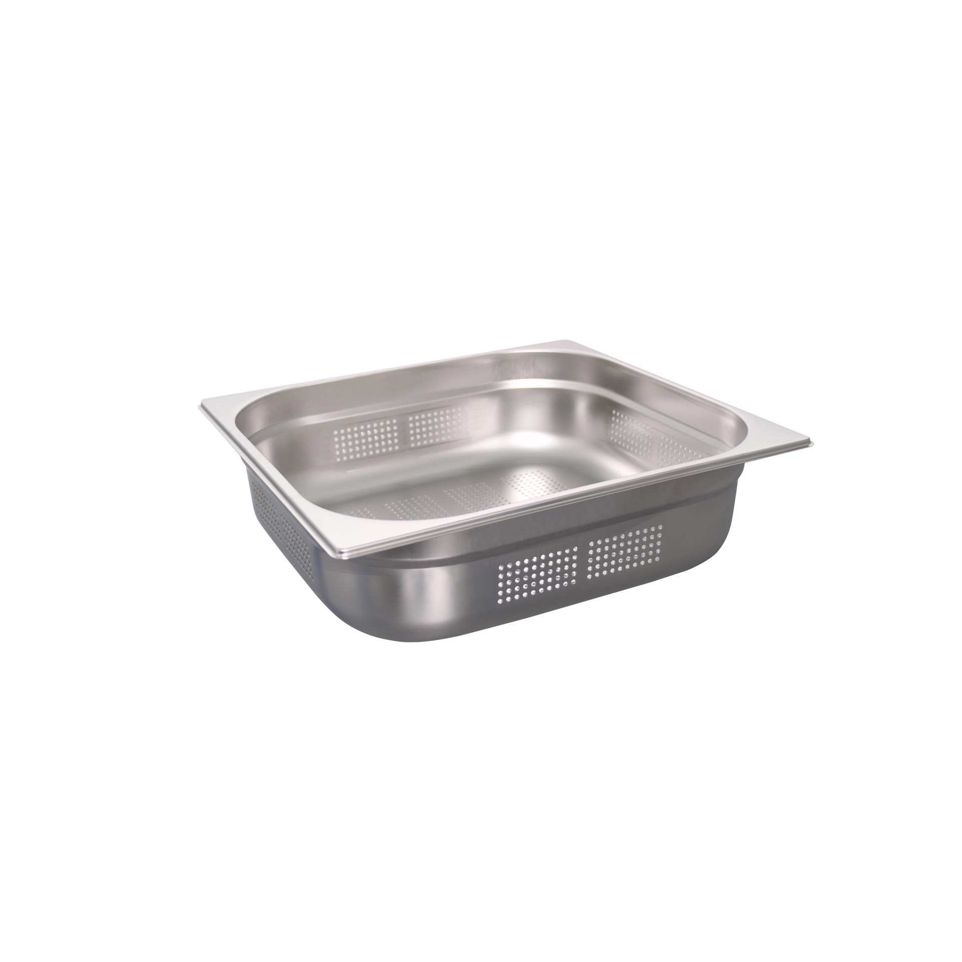 GN-Behälter - gelocht - Abm. 35,4 x 32,5 x 10,0 cm - Inhalt 8,4 l - GN 2/3 (354 x 325 mm) - 100 mm - Edelstahl - 530311-C