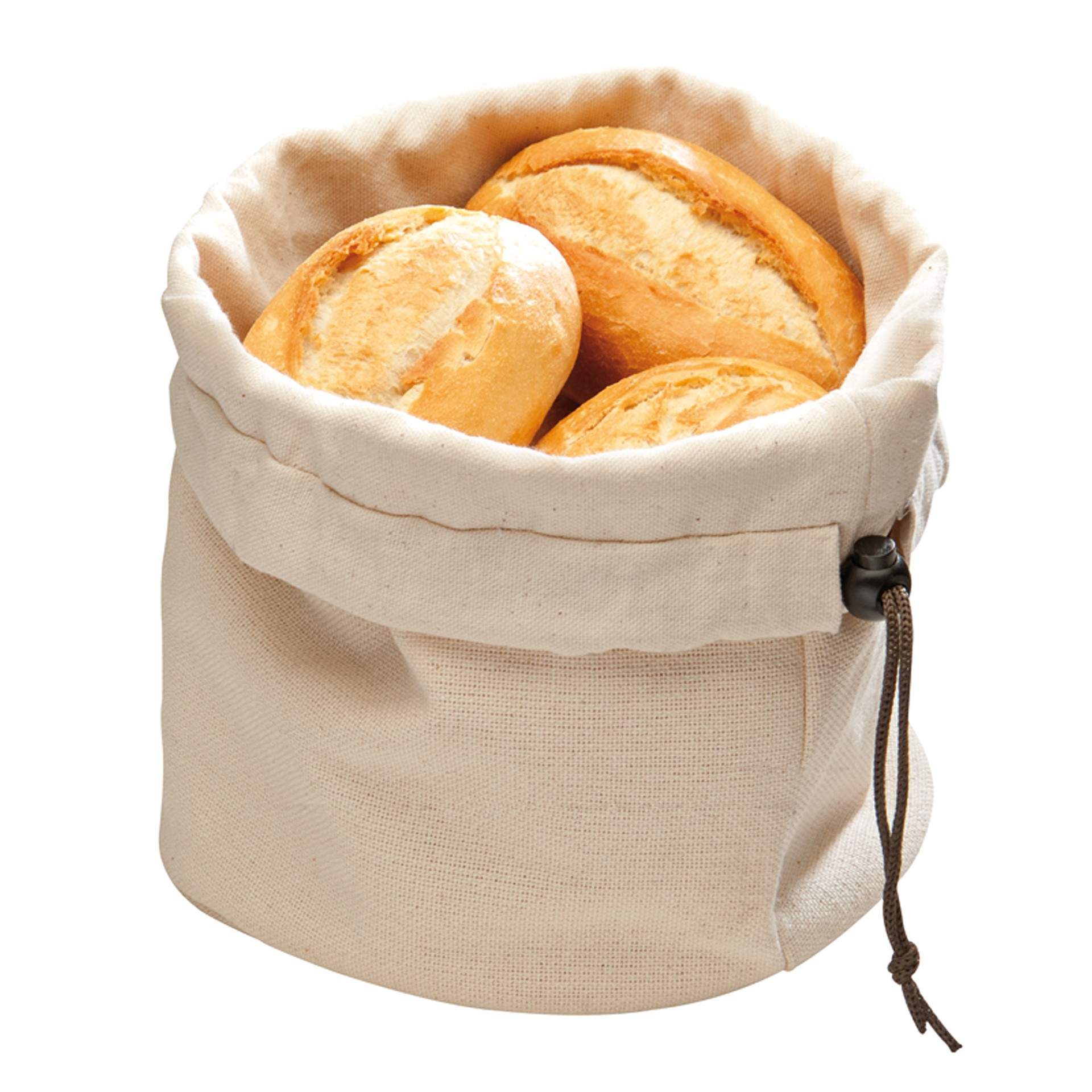 Brottasche - mit Wärmekissen - beige - Abm. 23,5 cm - Ø 20,0 cm - Baumwolle - 30380-B