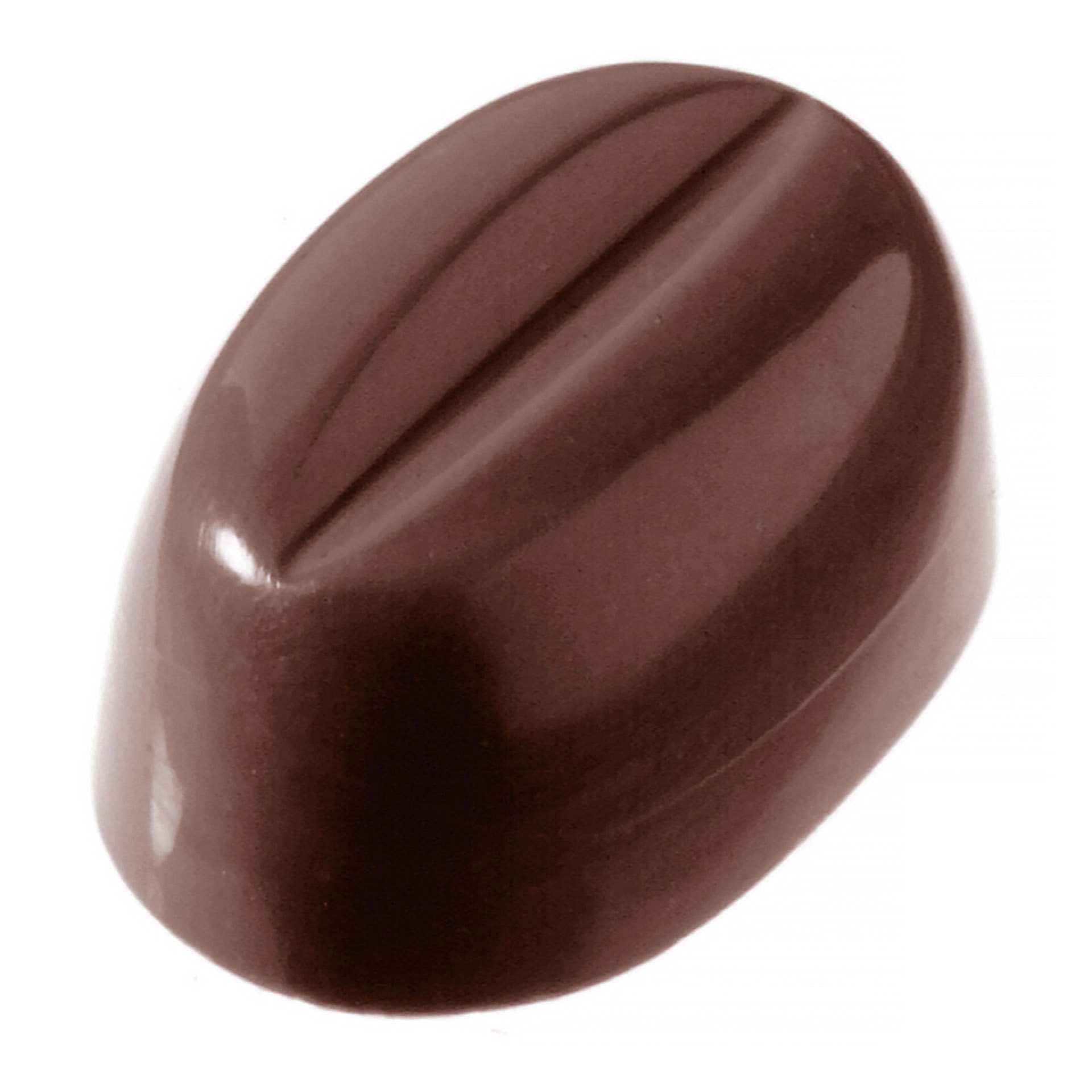 Schokoladen-Form - Kaffeebohne klein - Abm. 27,5 x 13,5 x 2,4 cm - Polycarbonat - 421529-C