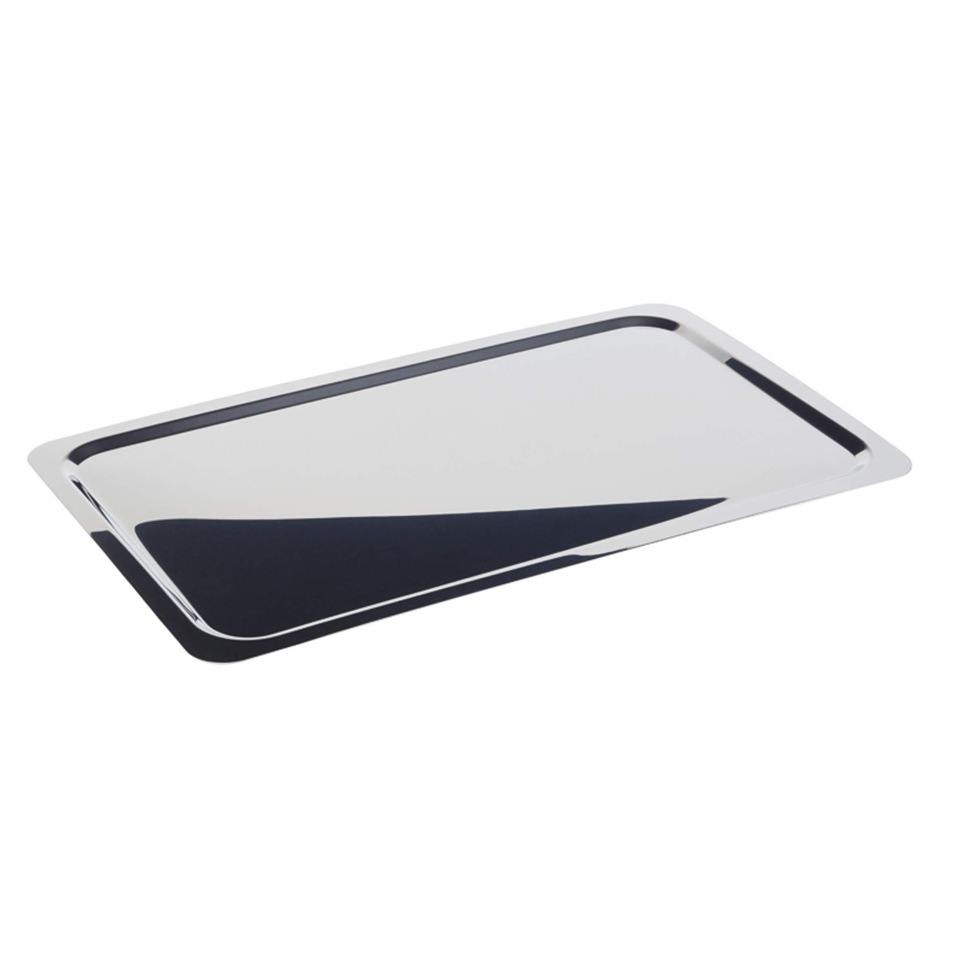 GN-Tablett - glatter, schmaler Rand - Serie Profi Line - hochglanzpoliert - Abm. 1,0 cm - GN 1/1 (530 x 325 mm) - Edelstahl - 11110-B
