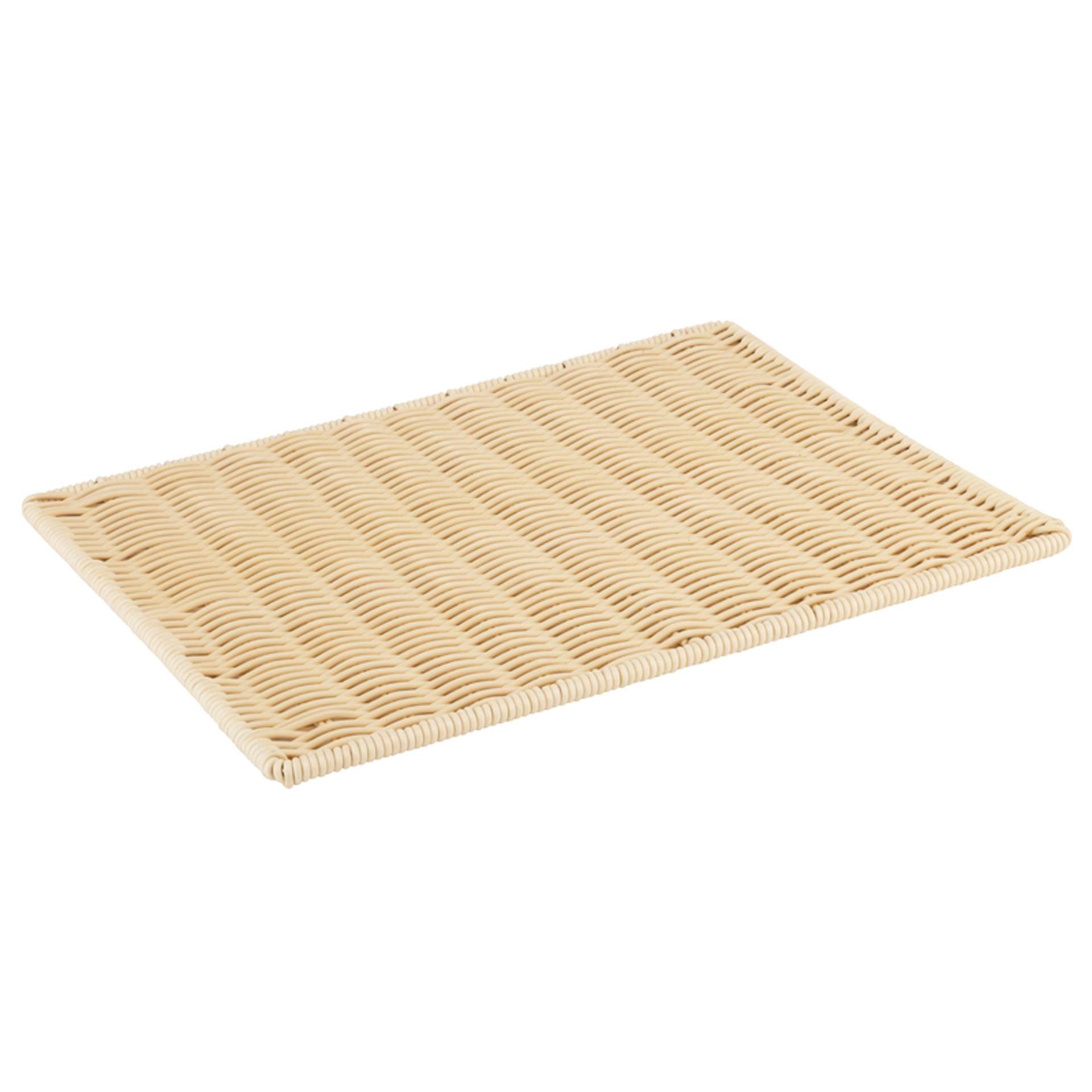 Auslagetablett - Bäcker-Maß - hellbeige - flach - Abm. 40 x 30 x 1 cm - Polypropylen - 40296-B