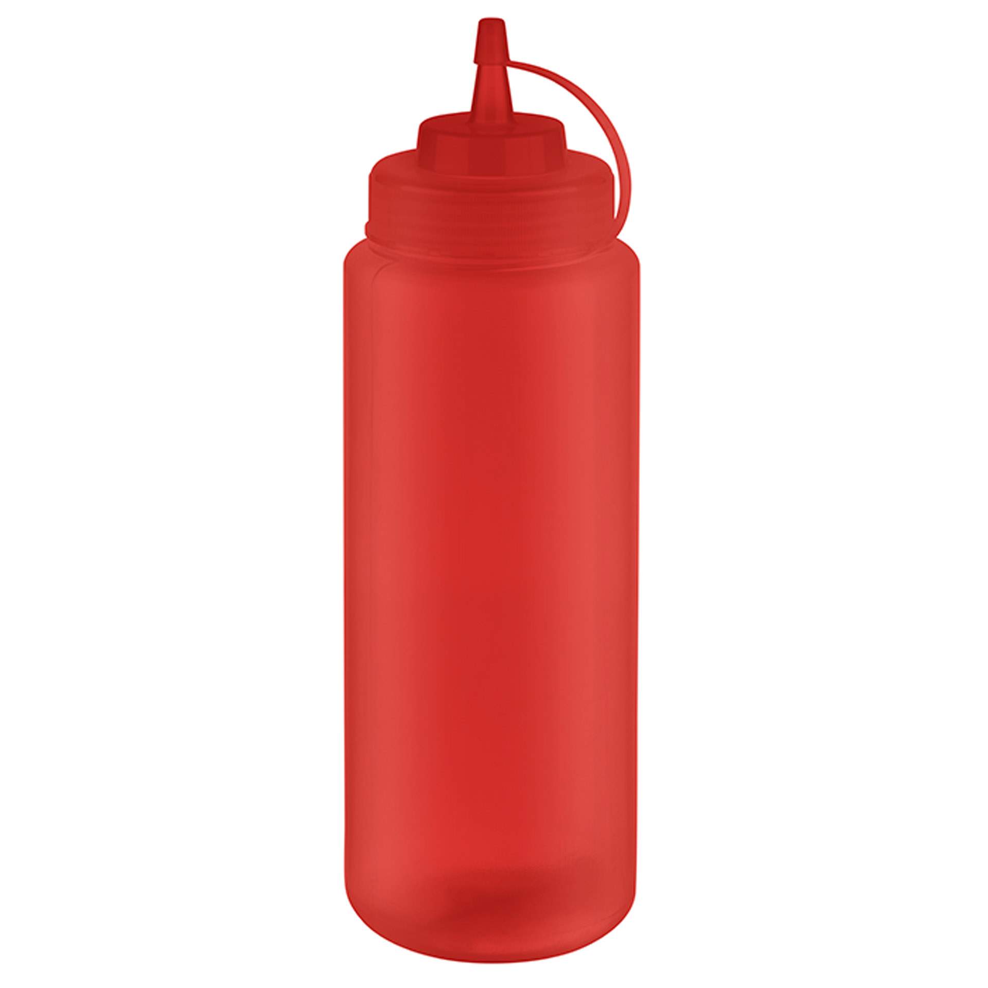 Quetschflasche - mit Schraubdeckel - rot - Höhe 26,5 cm - Ø 8,0 cm - Inhalt 1,02 l - Polyethylen - 93261-B