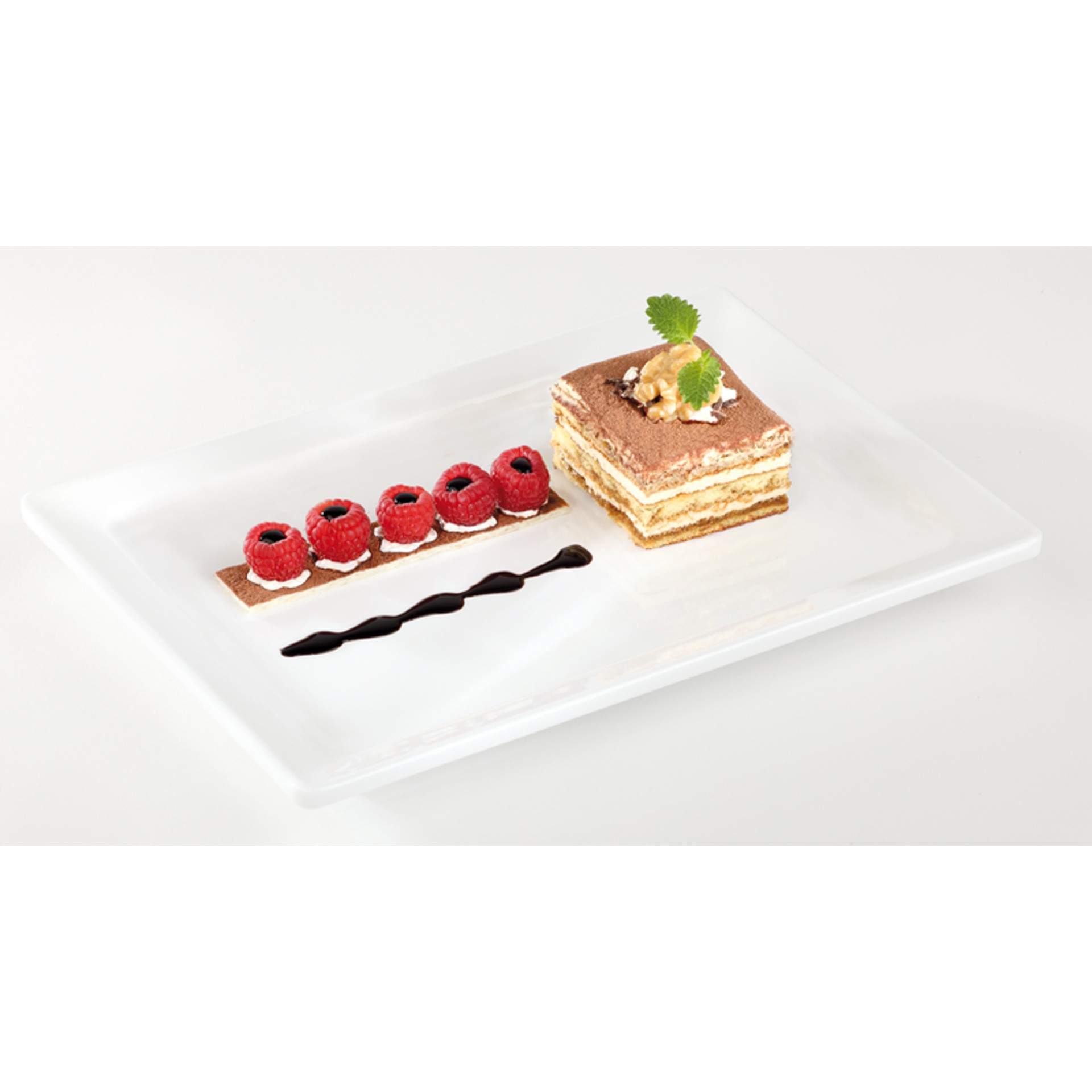 Tablett - Serie Pure - weiß - Abm. 53,0 x 18,0 x 3,0 cm - Melamin - 83402-B