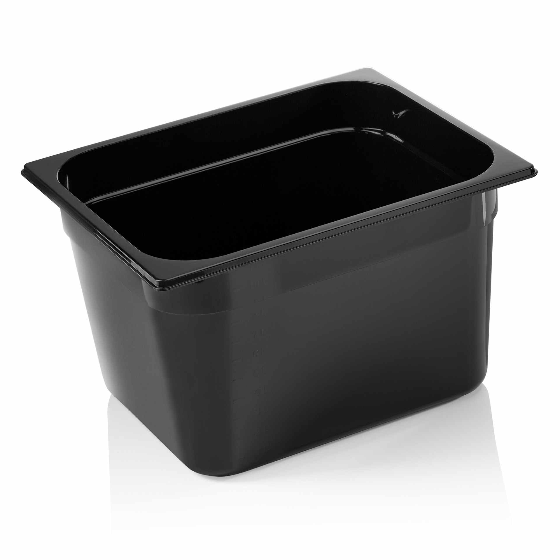 GN-Behälter - Serie GN 96 Black - schwarz - Inhalt 11,9 l - GN 1/2 (325 x 265 mm) - Polycarbonat