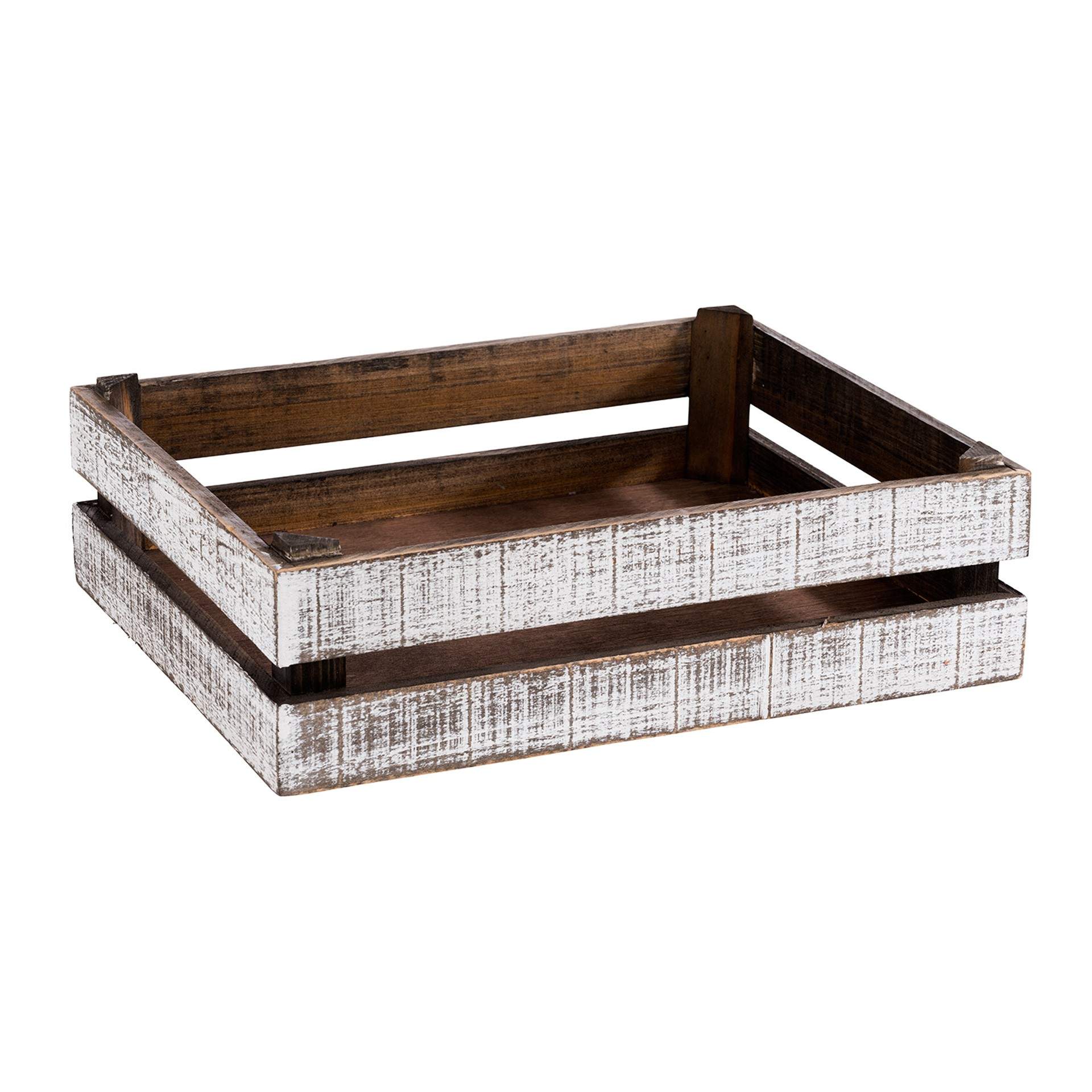 Holzbox - passend zu GN 1/2  - Serie Superbox - weiß - Abm. 35,0 x 29,0 x 10,5 cm - Tannenholz - 11701-B