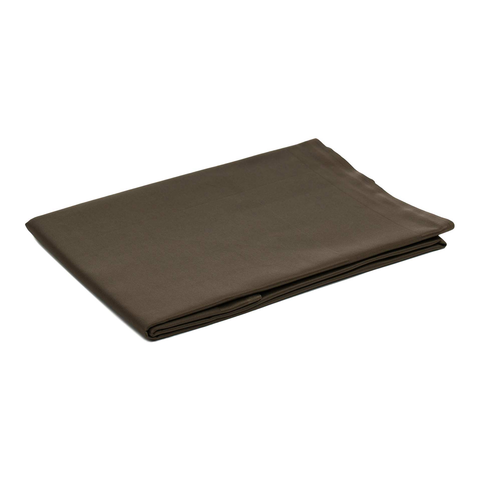 Tischdecke - Atlaskante - Serie TOCCATA - braun - Abm. 130 x 130 cm - Baumwolle - 3801-72-1313-D