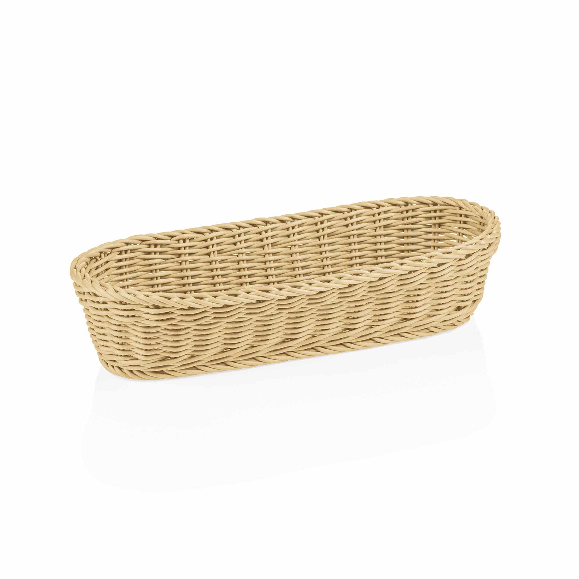 Baguettekorb - Serie Weaver Pro Systemkörbe - beige - Abm. 40 x 16 x 8 cm - Polypropylen