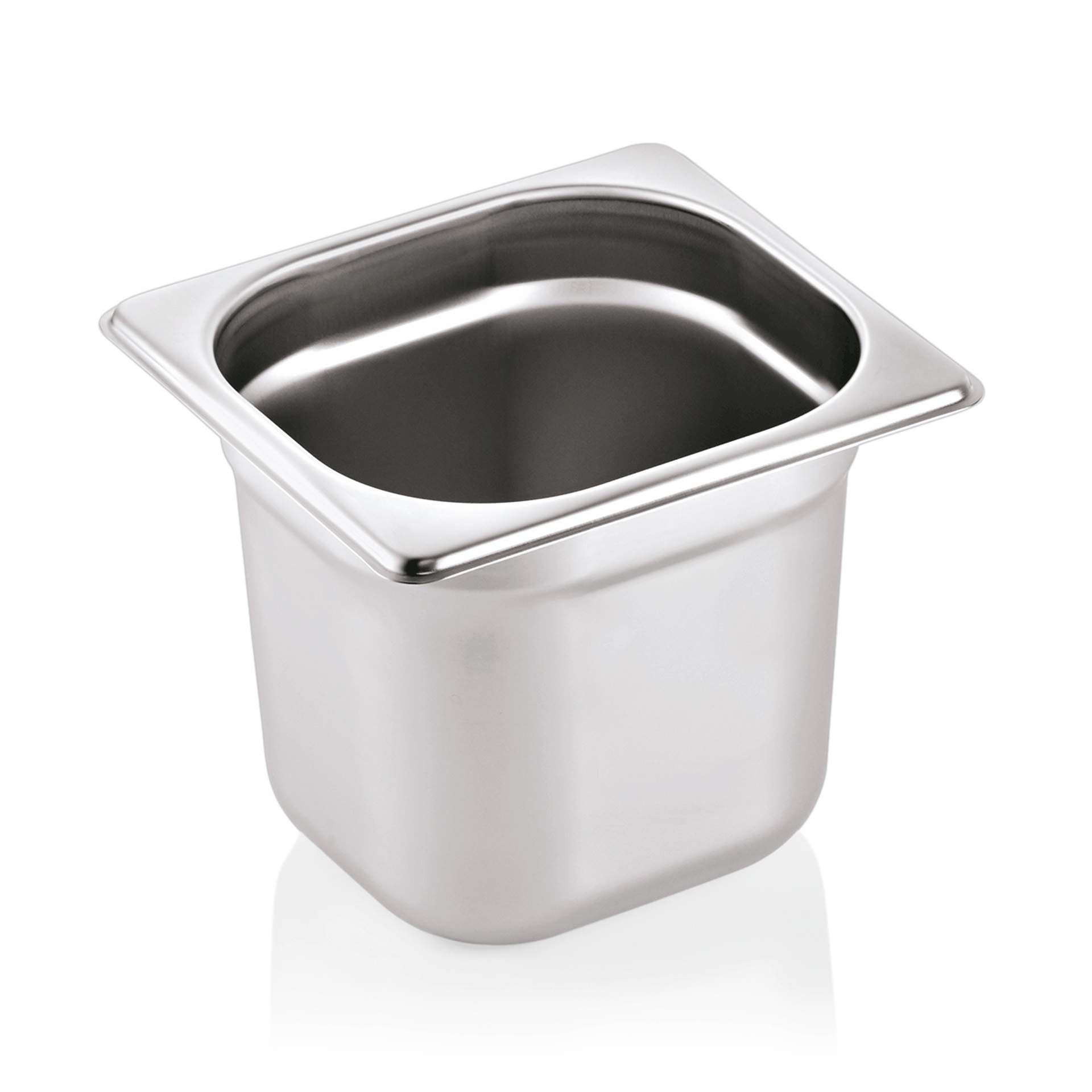 GN-Behälter - 18/8 - Serie 90 - GN 1/6 (176 x 162 mm) - 150 mm - Edelstahl - 9016150-A