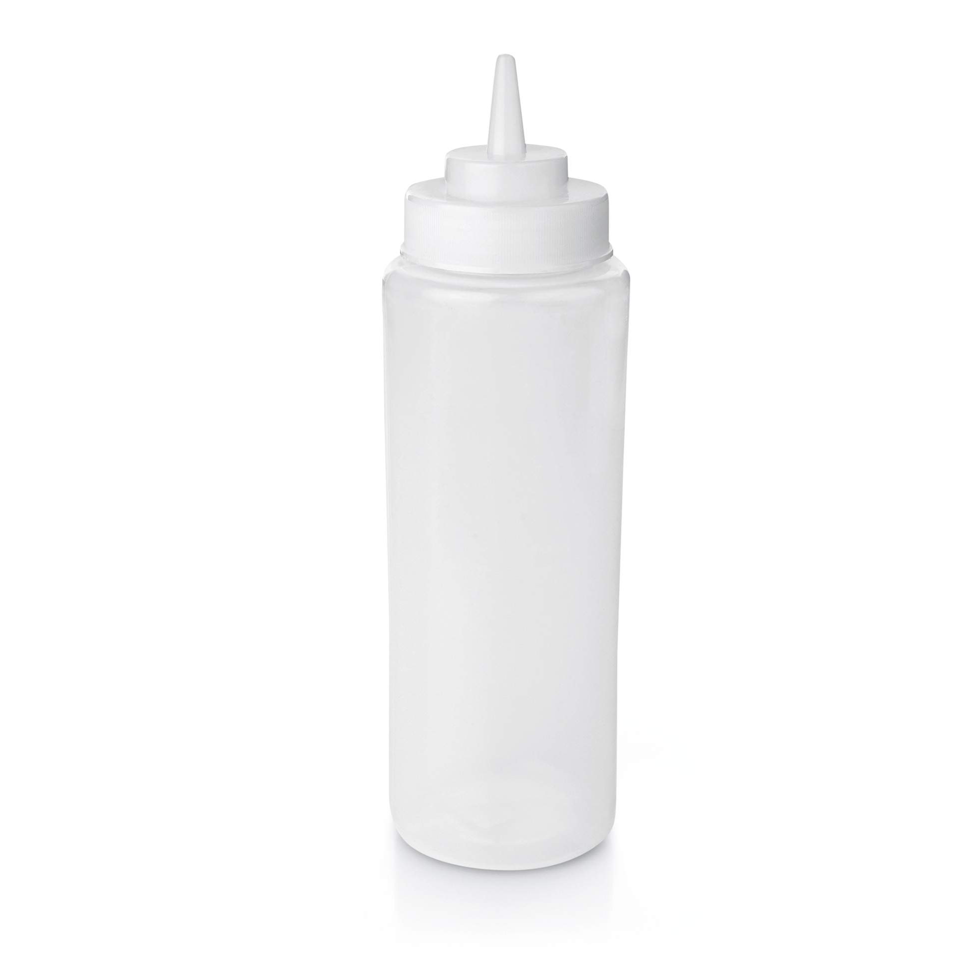 Quetschflasche - mit Schraubdeckel - transparent - Abm. 26 cm - Ø 8,0 cm - Inhalt 0,95 l - Polyethylen - 3736002-A