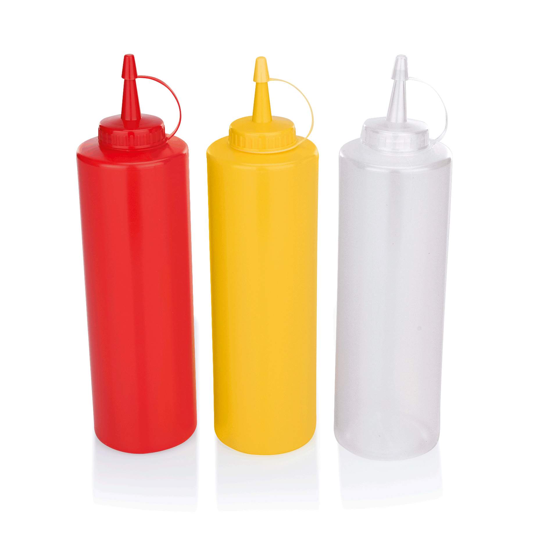 Quetschflasche - mit Schraubdeckel - gelb - Abm. 25,0 cm - Ø 7,0 cm - Inhalt 0,70 l - Polyethylen - 3731001-A