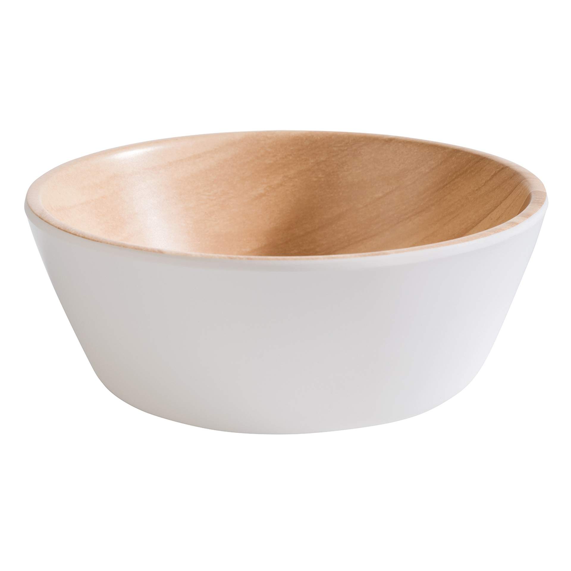 Schale - Serie Frida - weiß / beige - rund - Abm. 4,5 cm - Ø 12,5 cm - Inhalt 0,25 l - Melamin - 84605-B