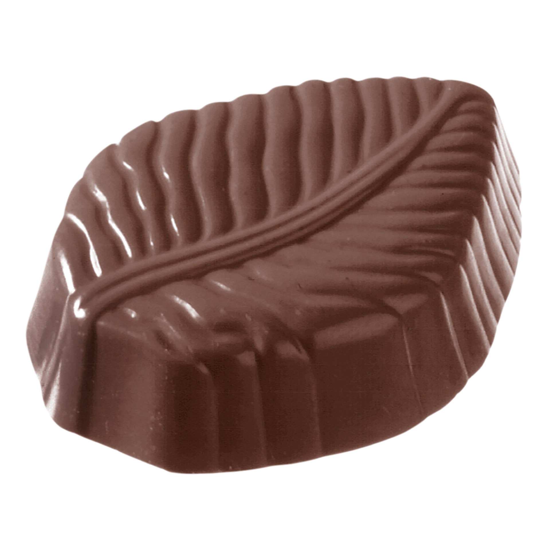 Schokoladen-Form - Hainbuchenblatt - Abm. 27,5 x 13,5 x 2,4 cm - Polycarbonat - 421095-C
