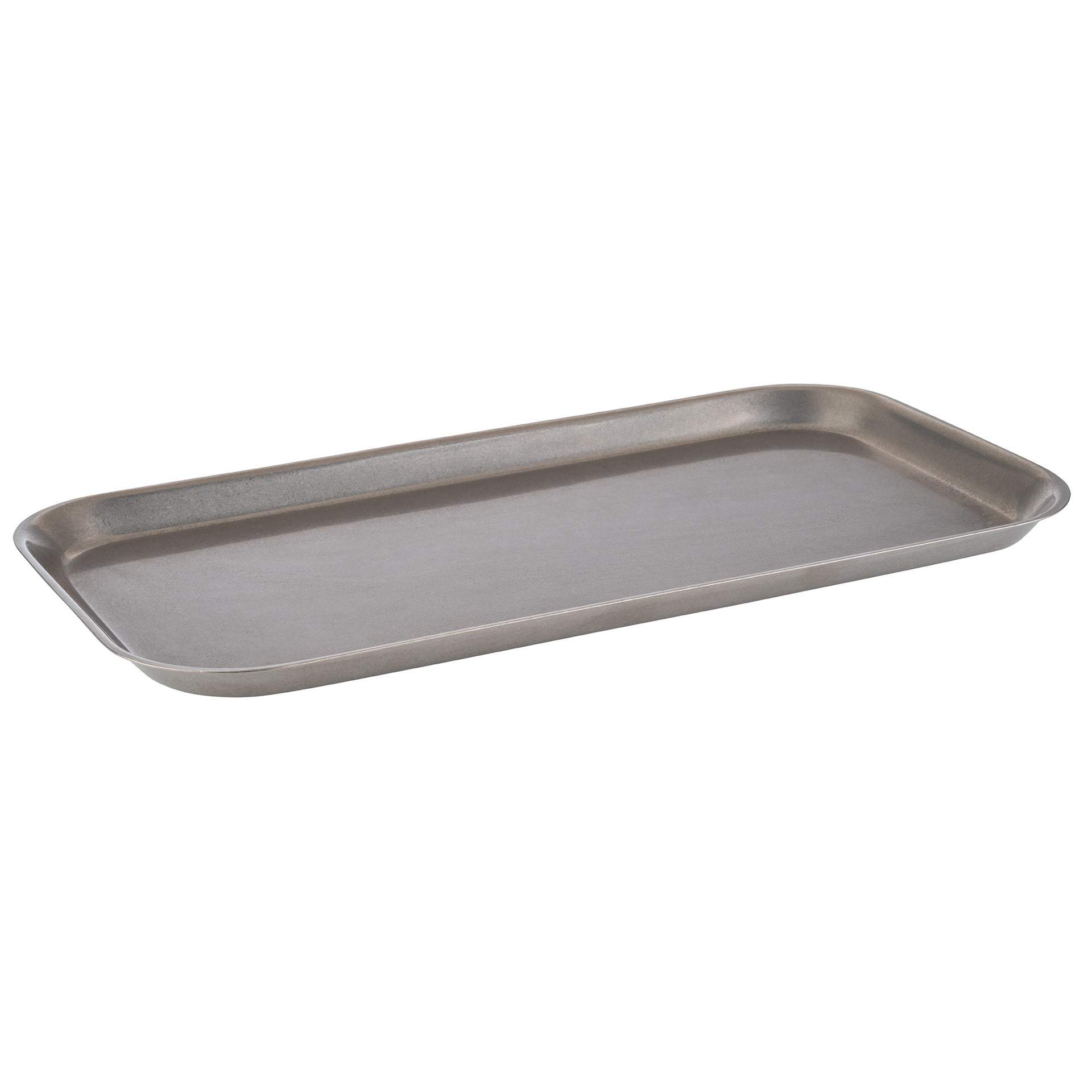 Tablett - Serie Vintage - edelstahloptik - rechteckig - Abm. 34,0 x 18,0 x 1,5 cm - Edelstahl - 30131-B