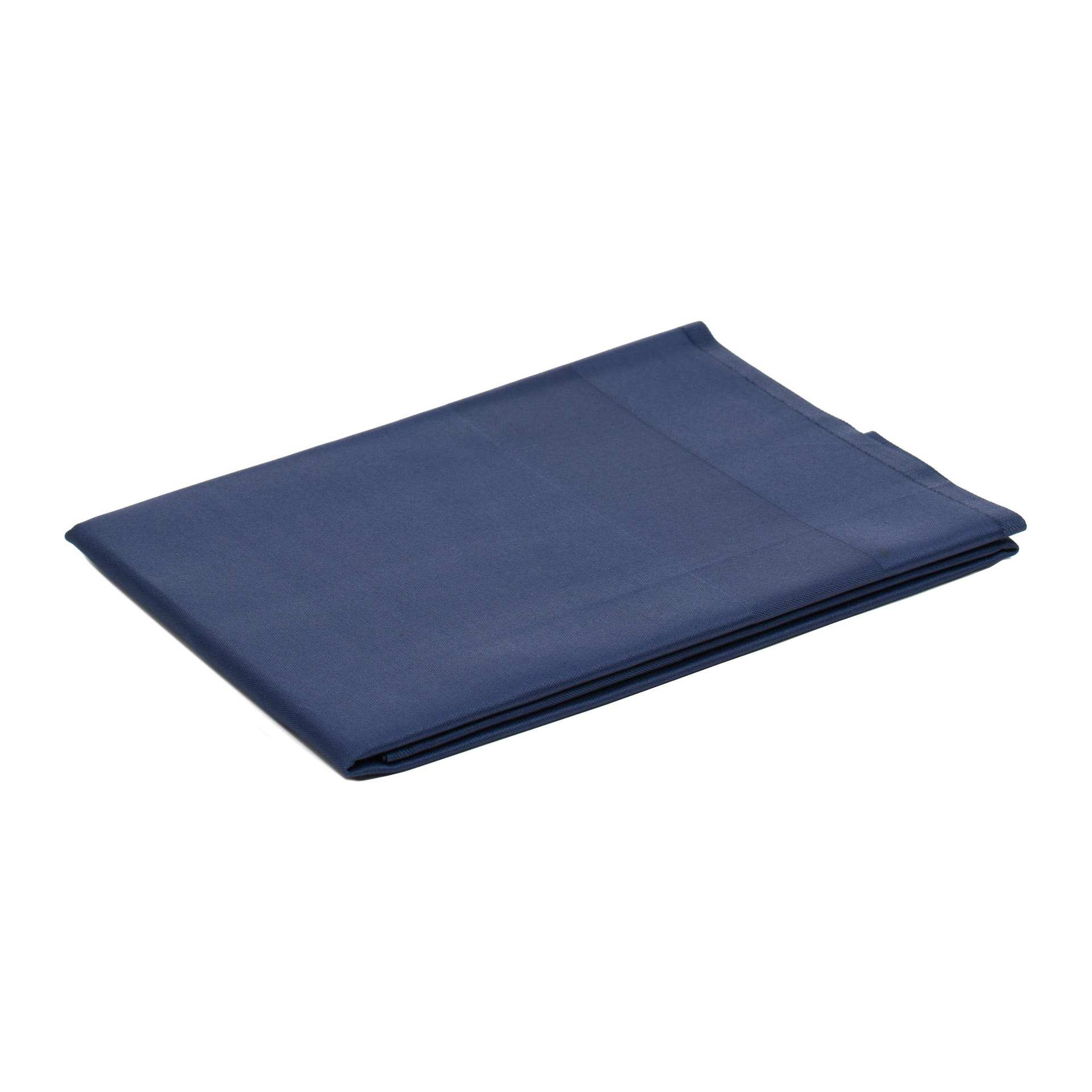 Tischdecke - Atlaskante - Serie TOCCATA - dunkelblau - Abm. 100 x 100 cm - Baumwolle - 3801-55-1010-D