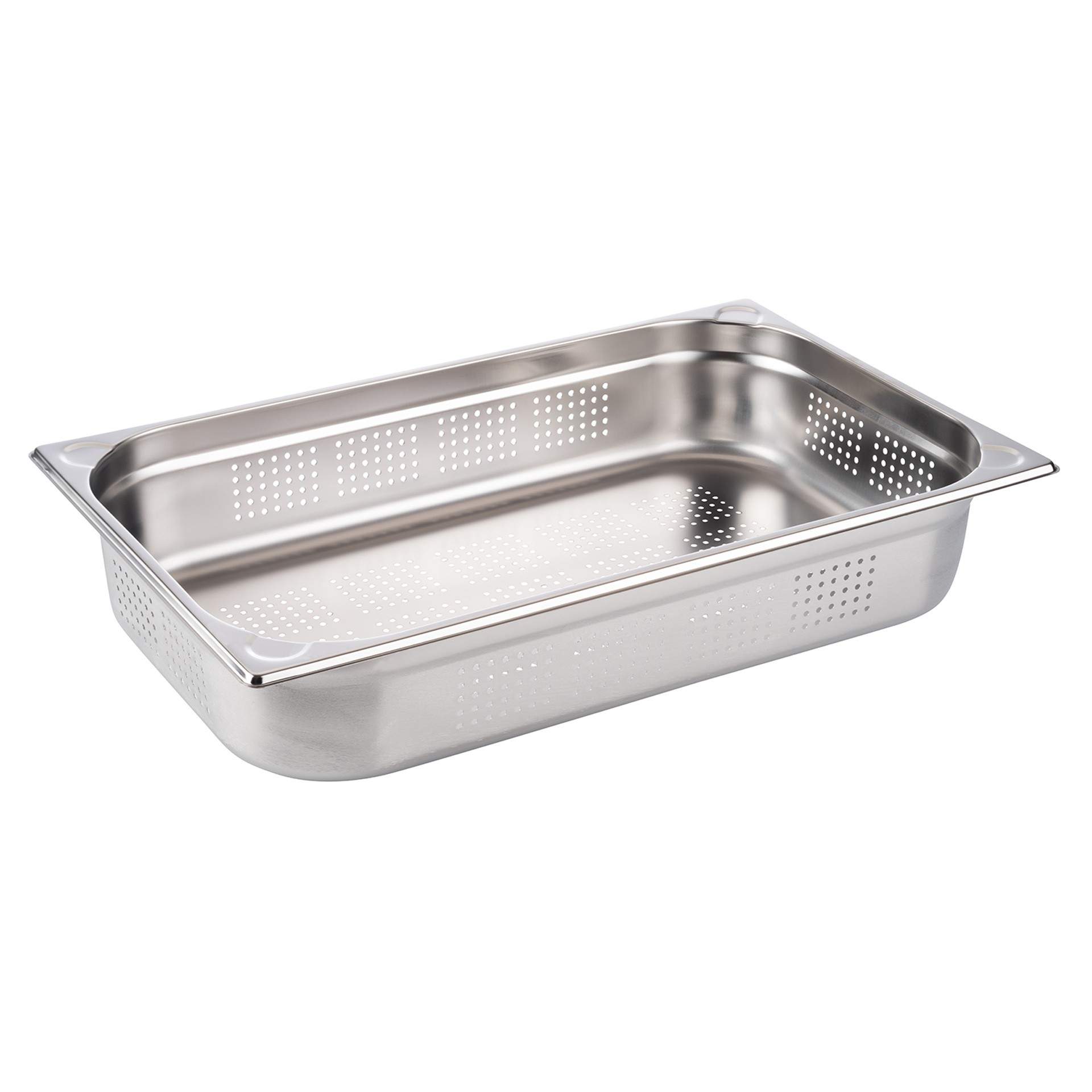 GN-Behälter - gelocht - Inhalt 14 l - GN 1/1 (530 x 325 mm) - 100 mm - Edelstahl - 81908-B