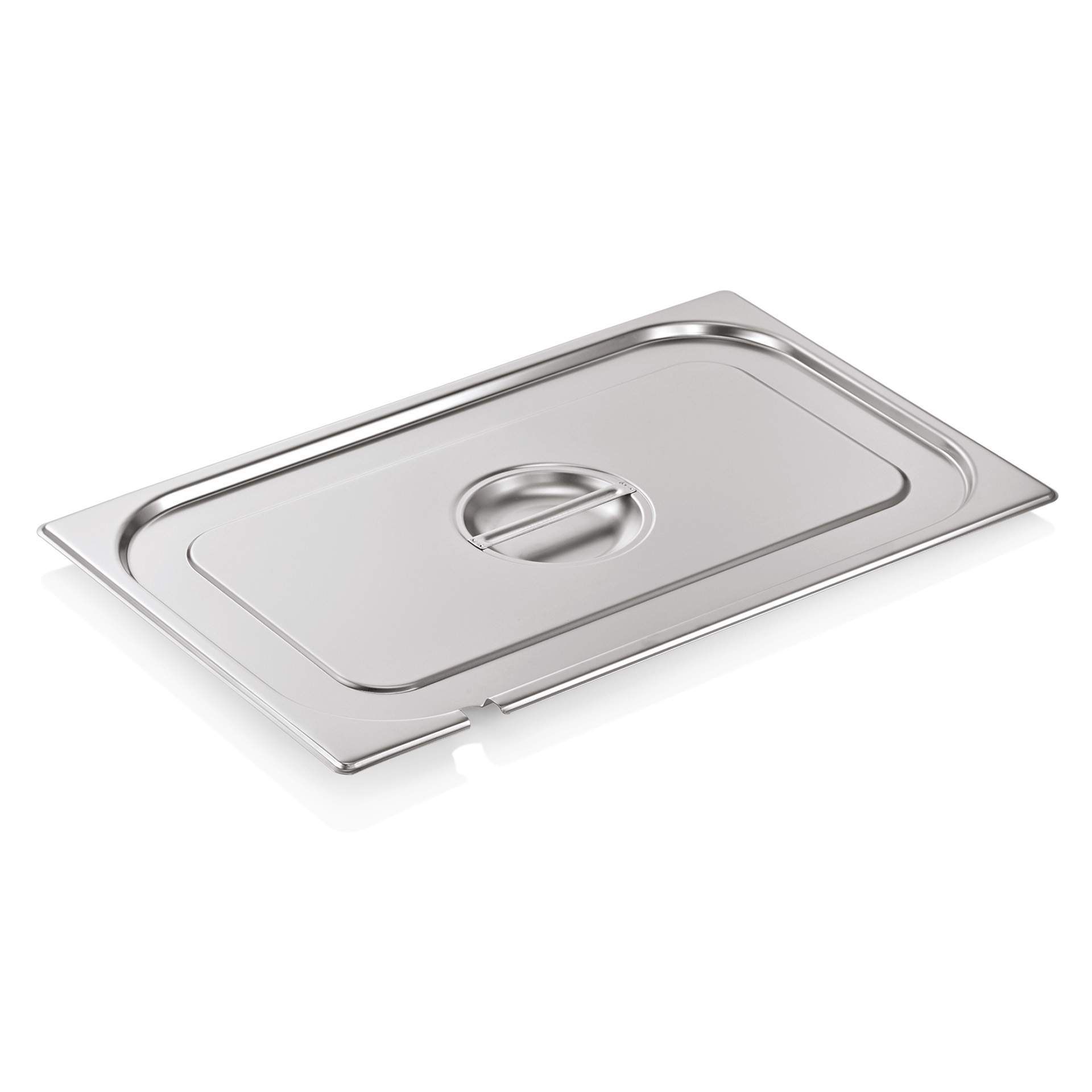 GN-Deckel - mit Löffeleinschnitt - Serie 90 - GN 1/1 (530 x 325 mm) - Edelstahl - 9011002-A