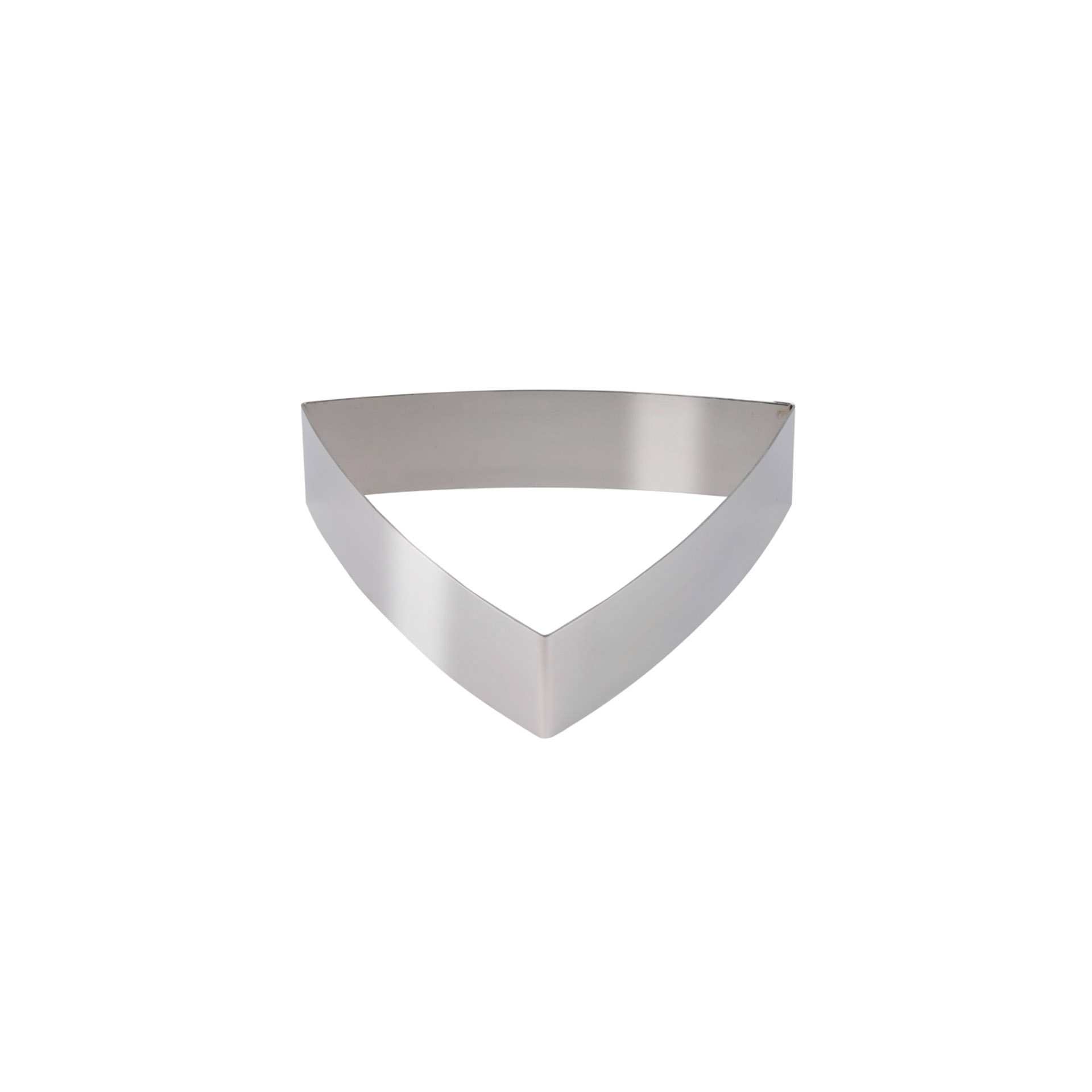 Dessertring / Tortenring - Dreieck - gewölbt - Ø 18 - Höhe 5,0 cm - Edelstahl - 155341-C
