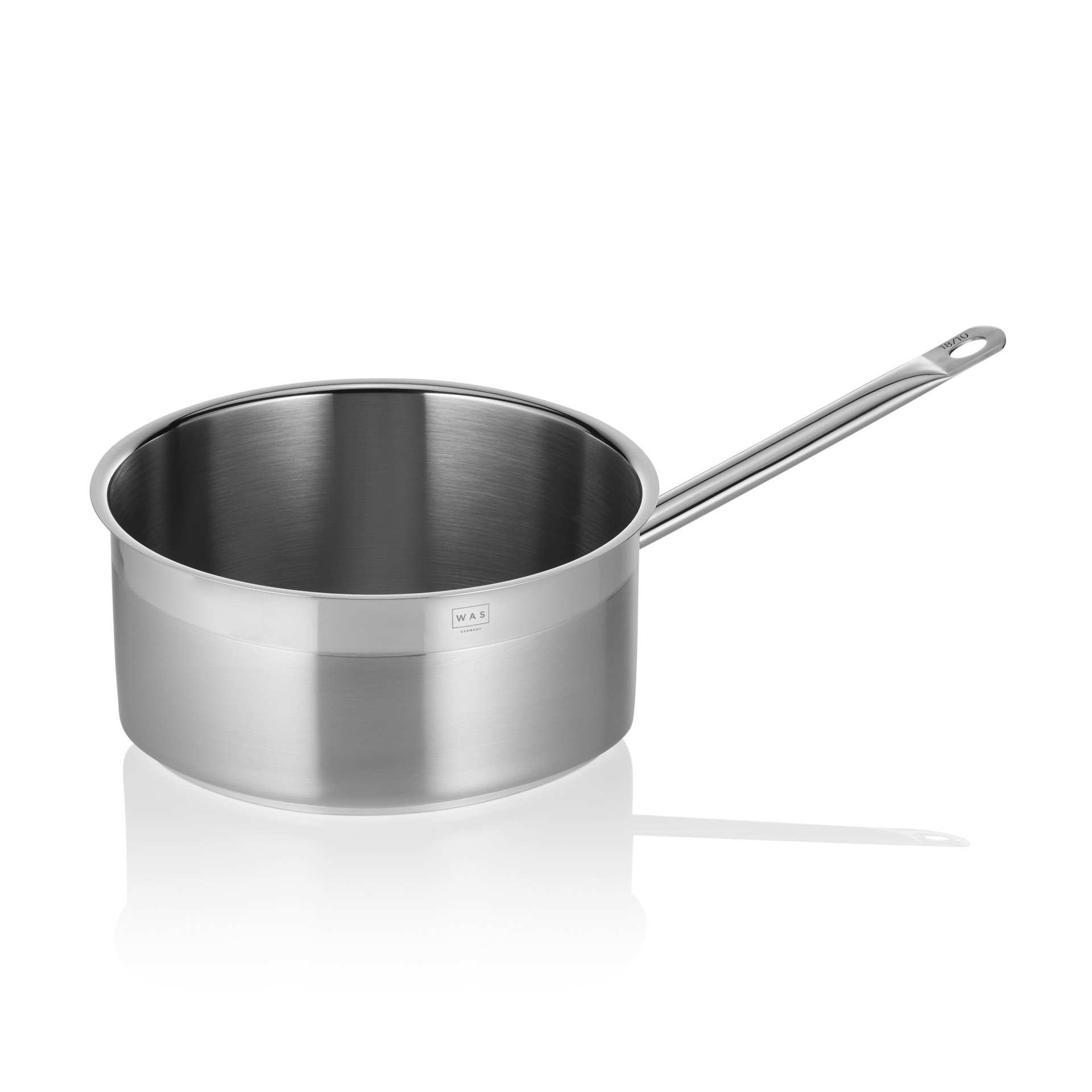 Stielkasserolle - mit Schüttrand - Serie Cookware - rund - Höhe 11 cm - Ø oben / unten 24 / 21 cm - Inhalt 4,5 l - Chromnickelstahl - 2108240-A