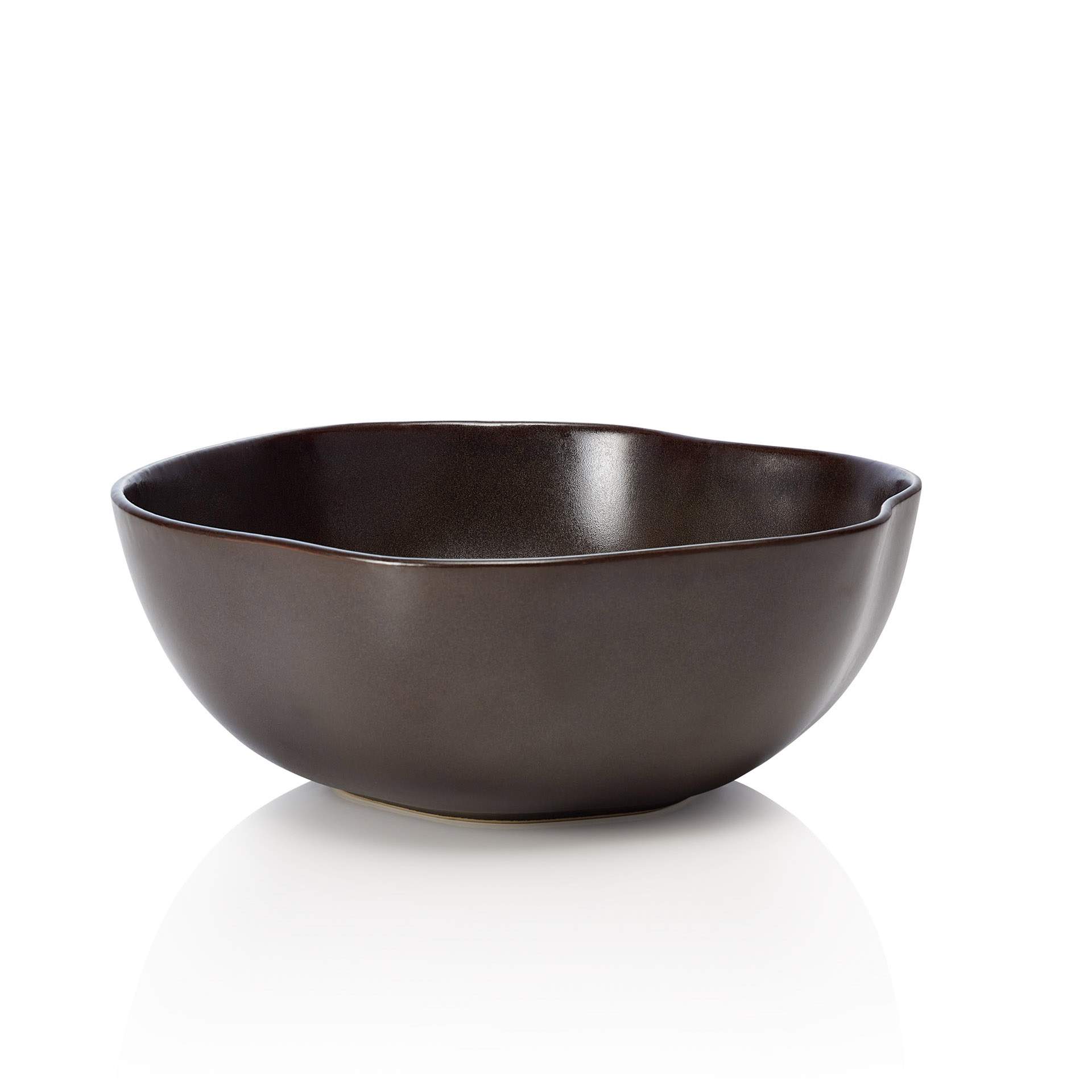 Schale - Serie Organic+ - metallic brown - Abm. 10 cm - Ø 28 cm - Steinzeug - 462003028-A
