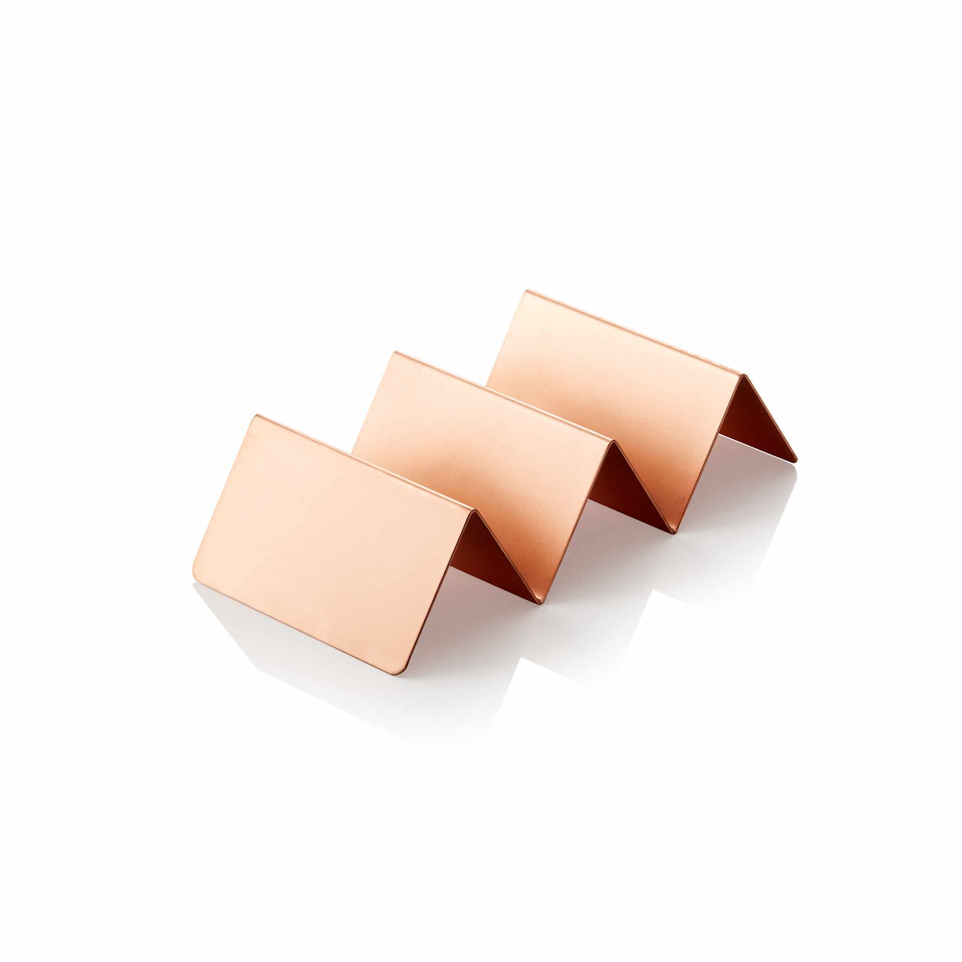 Snackpresenter - mit 2 Ablagen - kupfer - Abm. 21 x 10 x 5 cm - Edelstahl
