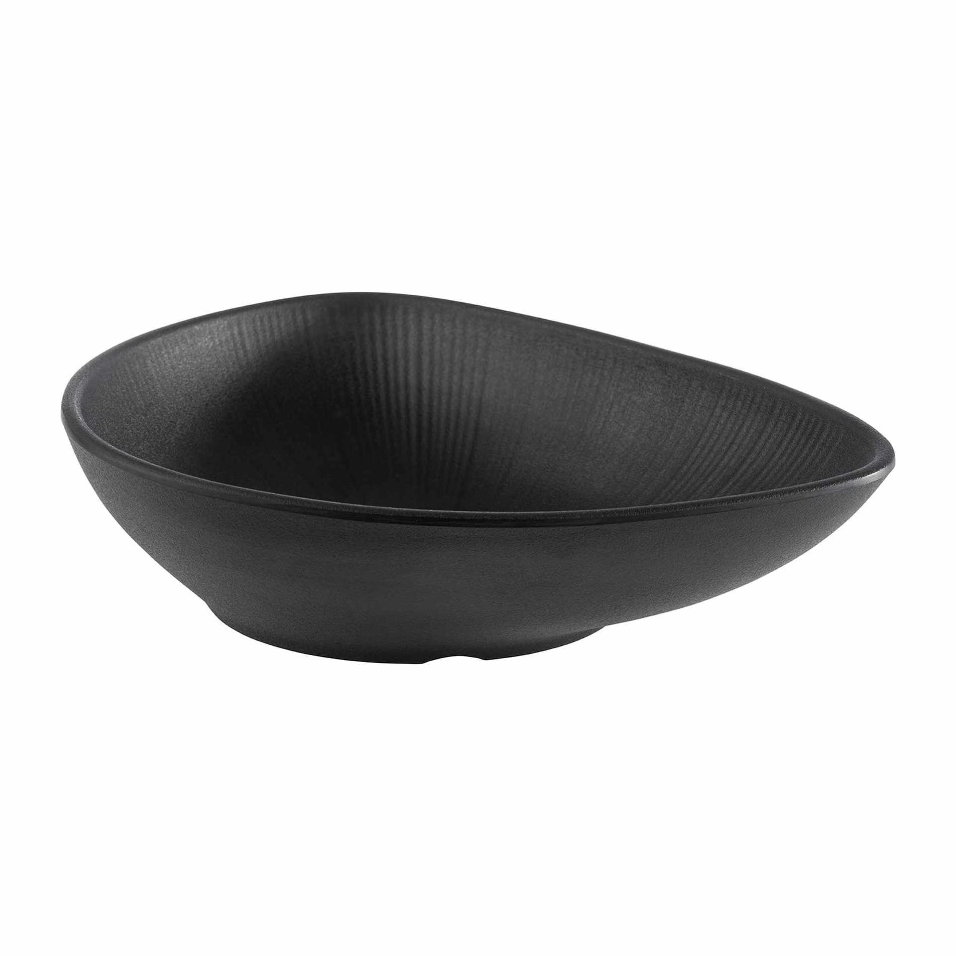 Schale - Serie Nero - schwarz - Abm. 23,0 x 18,0 x 5,0 cm - Inhalt 0,60 l - Melamin - 85076-B