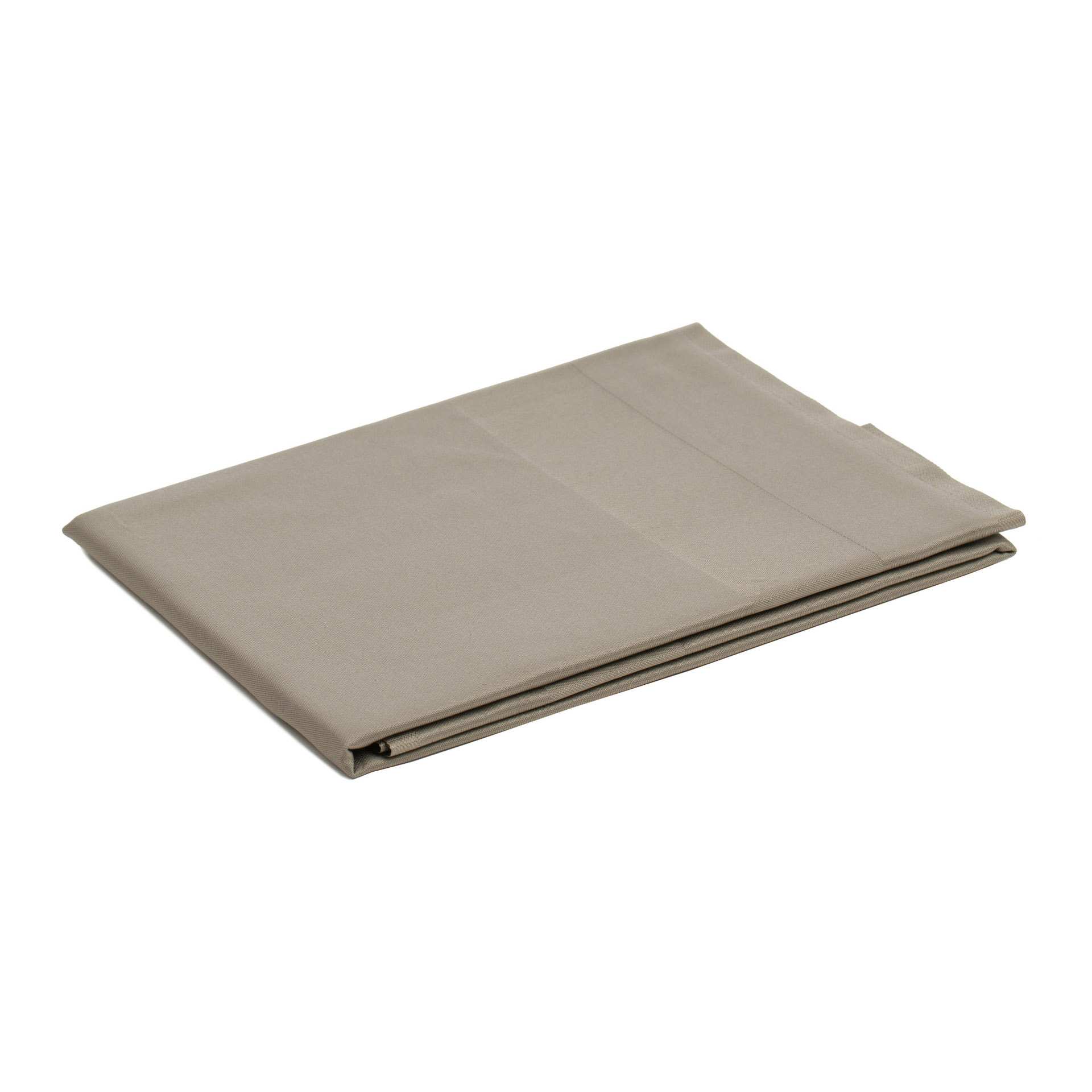 Tischdecke - Atlaskante - Serie TOCCATA - taupe - Abm. 100 x 100 cm - Baumwolle - 3801-71-1010-D