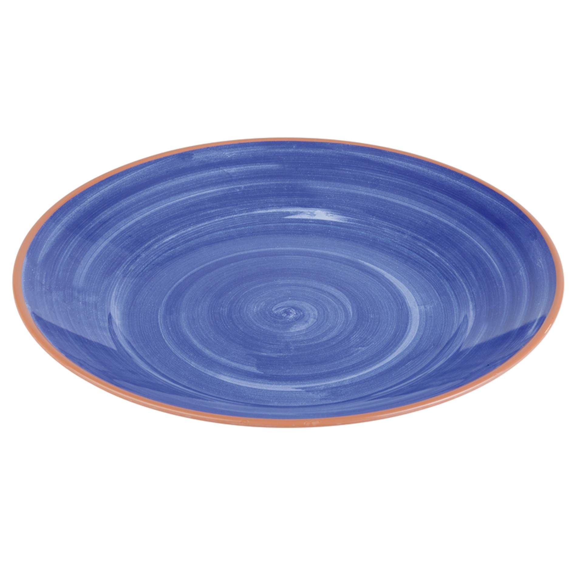Teller (flach) - lebendige Farben - Serie La Vida - blau - flach - Abm. 5,5 cm - Ø 40,5 cm - Melamin - 84170-B