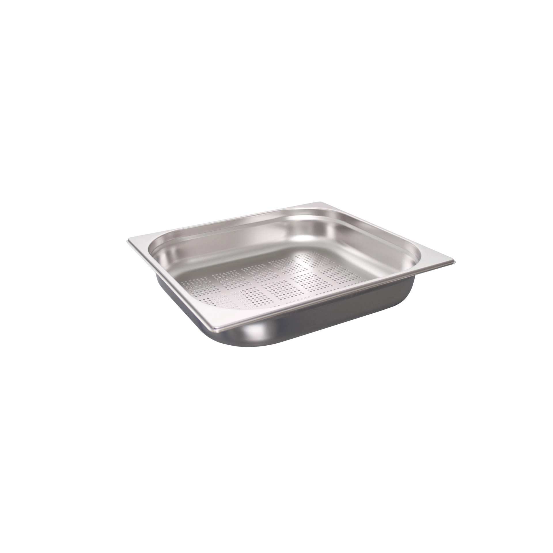 GN-Behälter - gelocht - Abm. 35,4 x 32,5 x 6,5 cm - Inhalt 5,5 l - GN 2/3 (354 x 325 mm) - 65 mm - Edelstahl - 530310-C