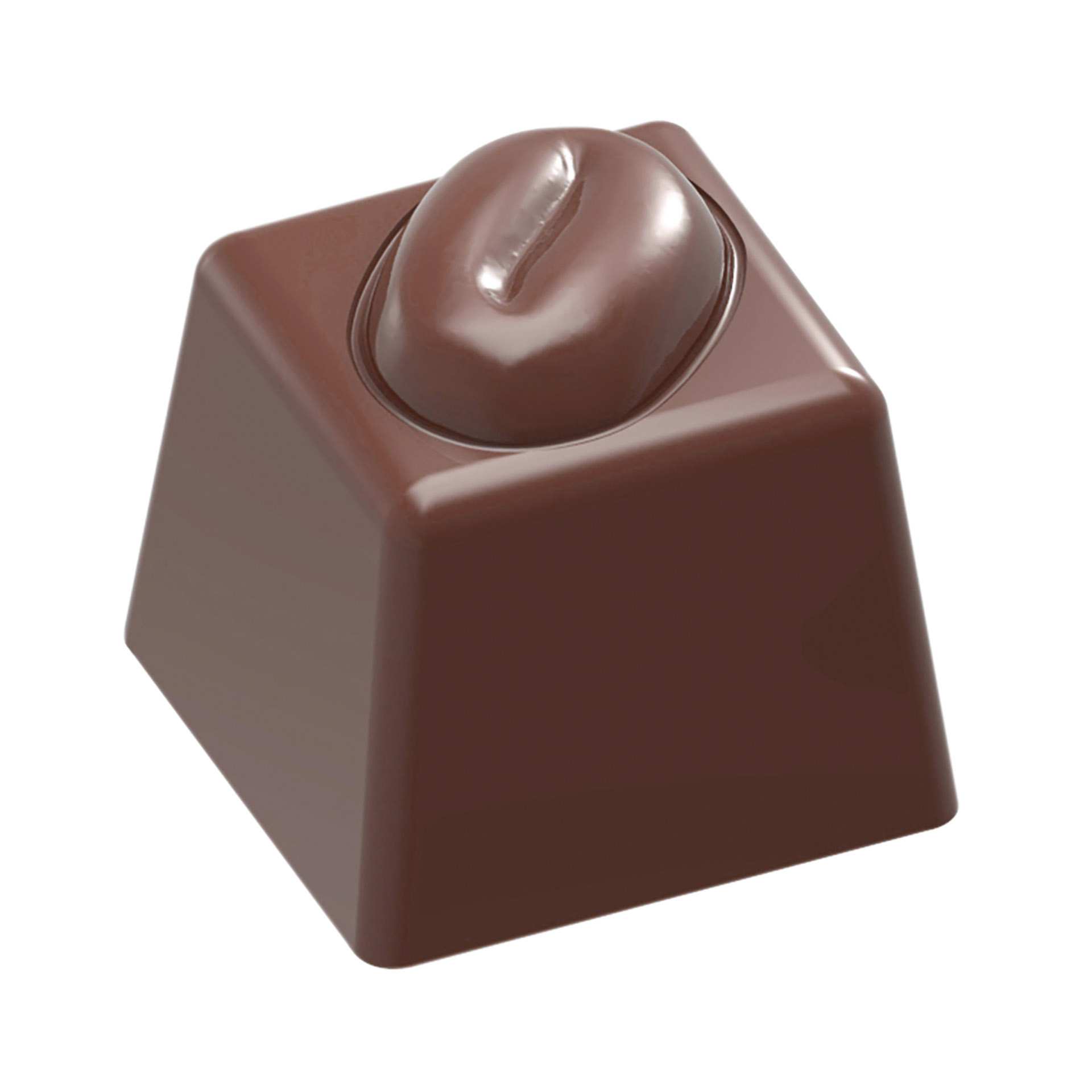 Schokoladen-Form - Würfel Kaffeebohne - Abm. 27,5 x 13,5 x 2,4 cm - Polycarbonat - 421880-C