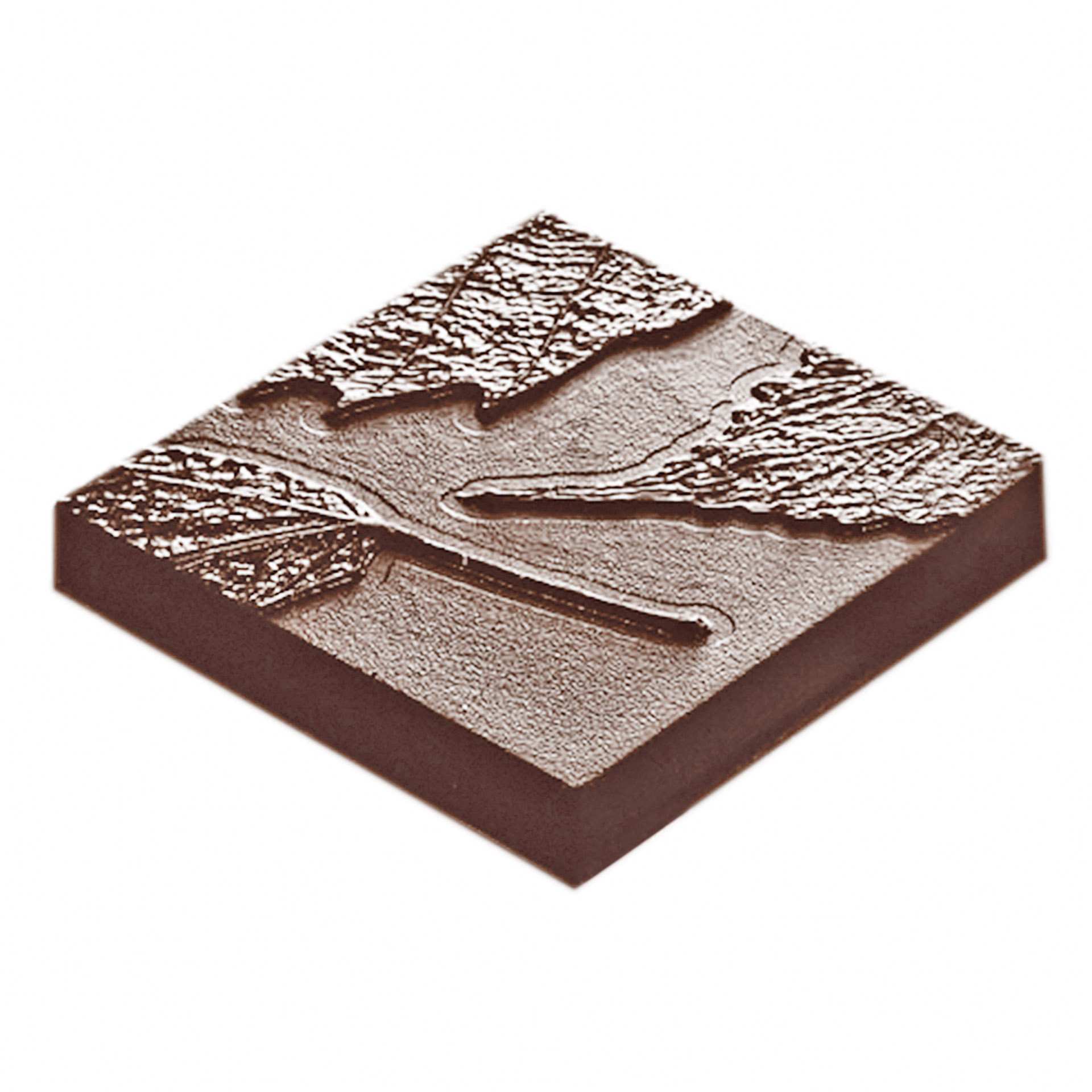 Schokoladen-Form - Kakaoblatt - Abm. 27,5 x 13,5 x 2,4 cm - Polycarbonat - 421669-C