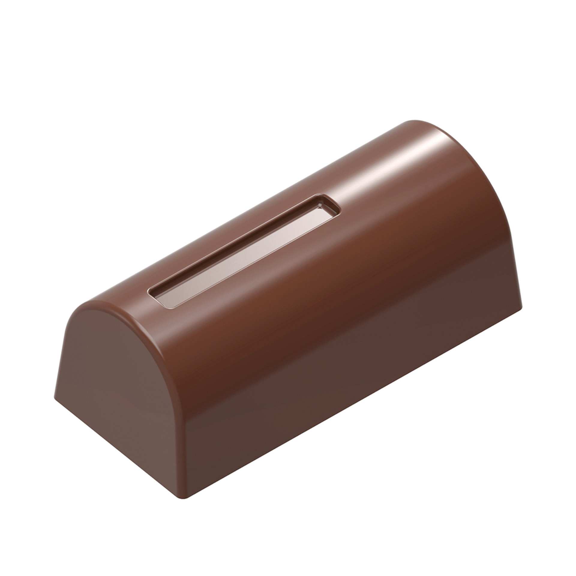 Schokoladen-Form - Buche Linie - Abm. 27,5 x 13,5 x 2,4 cm - Polycarbonat - 421617-C