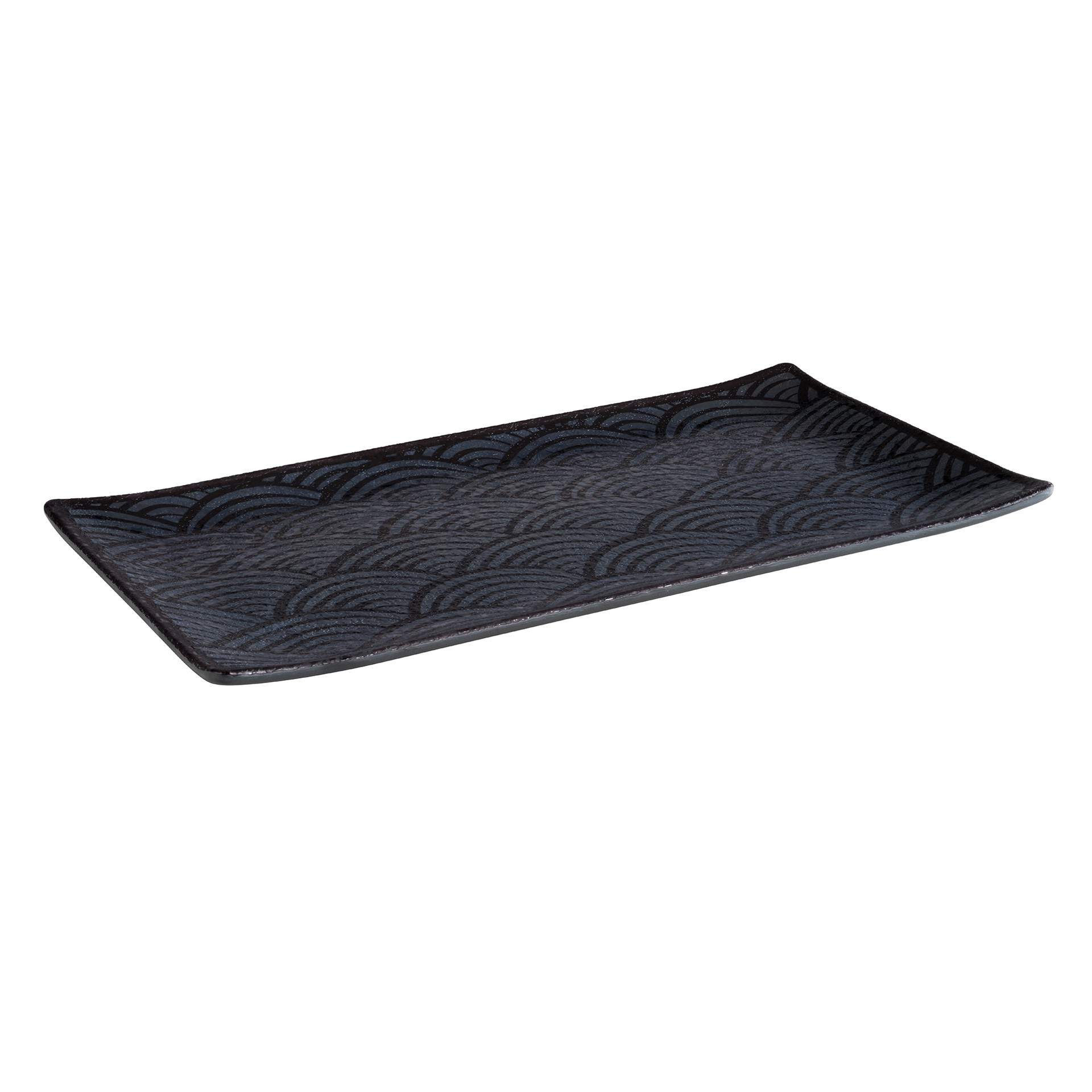 GN-Tablett - Serie Dark Wave - schwarz - rechteckig - GN 1/3 (325 x 176 mm) - 20 mm - Melamin - 84902-B