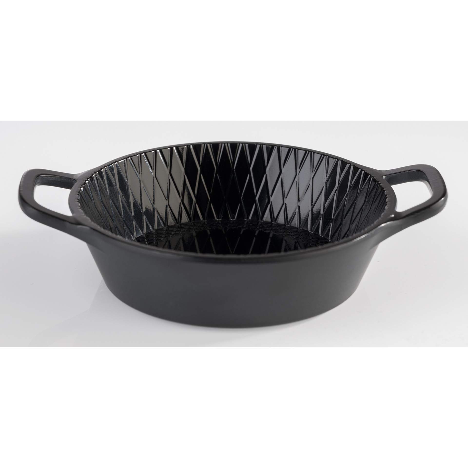 Schale - mit kurzem Griff - Serie Mini - schwarz - rund - Abm. 2,5 cm - Ø 8,5 cm - Inhalt 0,07 l - Melamin - 84778-B