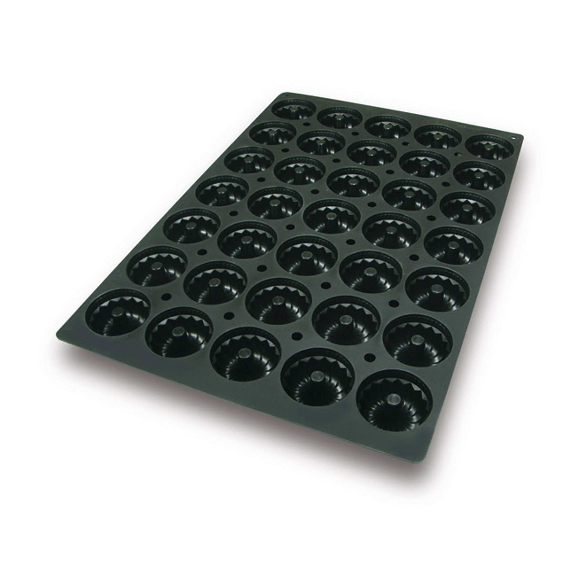 Backform - Gugelhupf - Abm. 59,5 x 39,5 x 4,0 cm - Inhalt 35 x 0,09 l - Silikon - 115310-C