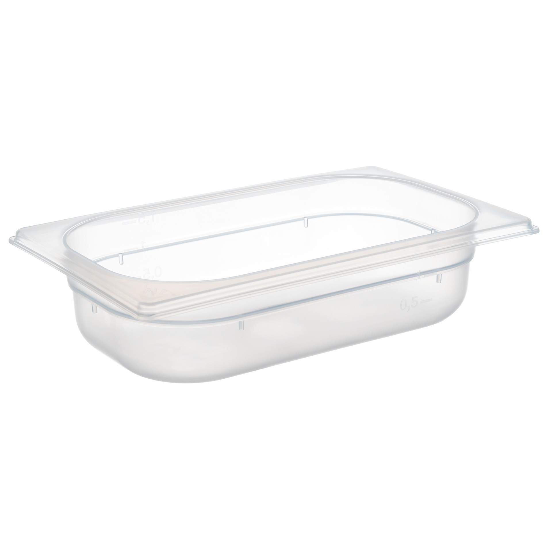 GN-Behälter - milchig-transparent - Inhalt 1,7 l - GN 1/4 (265 x 162 mm) - 65 mm - Polypropylen - 82128-B