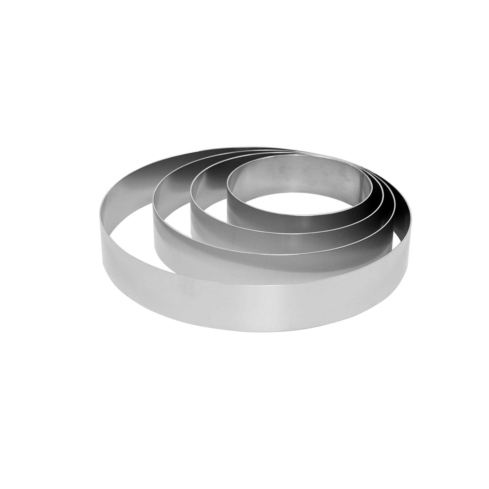 Tortenring - 4-teilig - Ø 40 cm - Höhe 6 cm - Aluminium - 156014-C