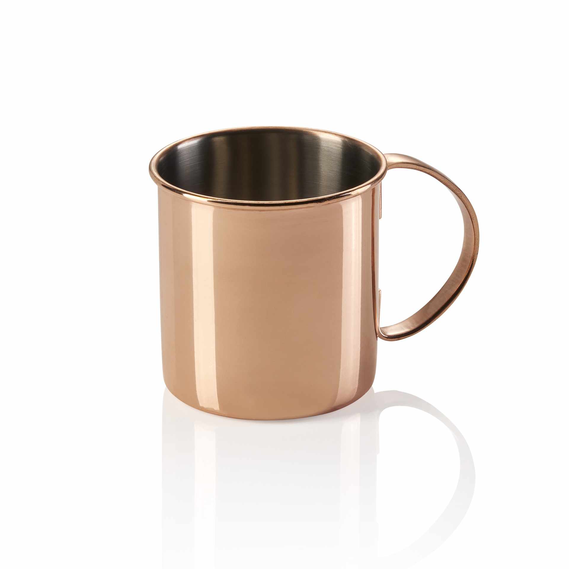 Moscow-Mule-Set - kupfer - Höhe 9,0 cm - Ø 9,0 cm - Inhalt 0,5 l - Chromnickelstahl